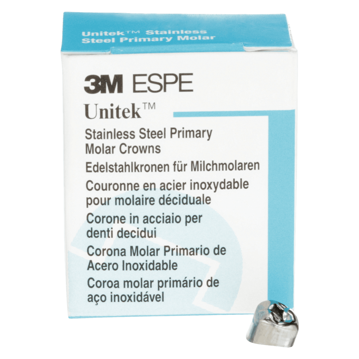 3M Unitek Stainless Steel Primary Molar Crowns, Lower Right First Molar, Size 1 (LR1), 5/Box, 900141 thumbnail 2