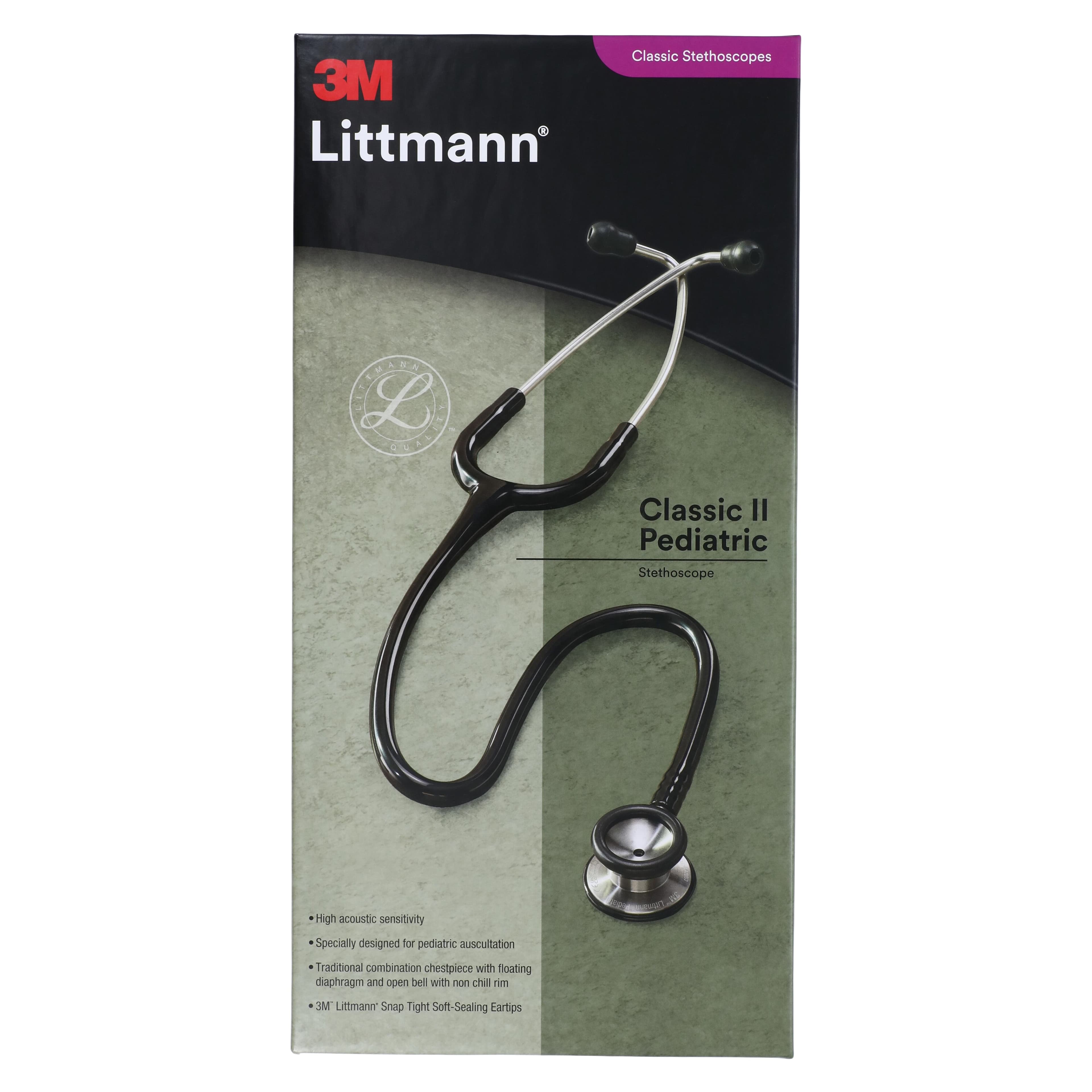 3M Littmann Classic II Pediatric Stethoscope, Raspberry, Single Lumen Tubing, 28 inch thumbnail 6