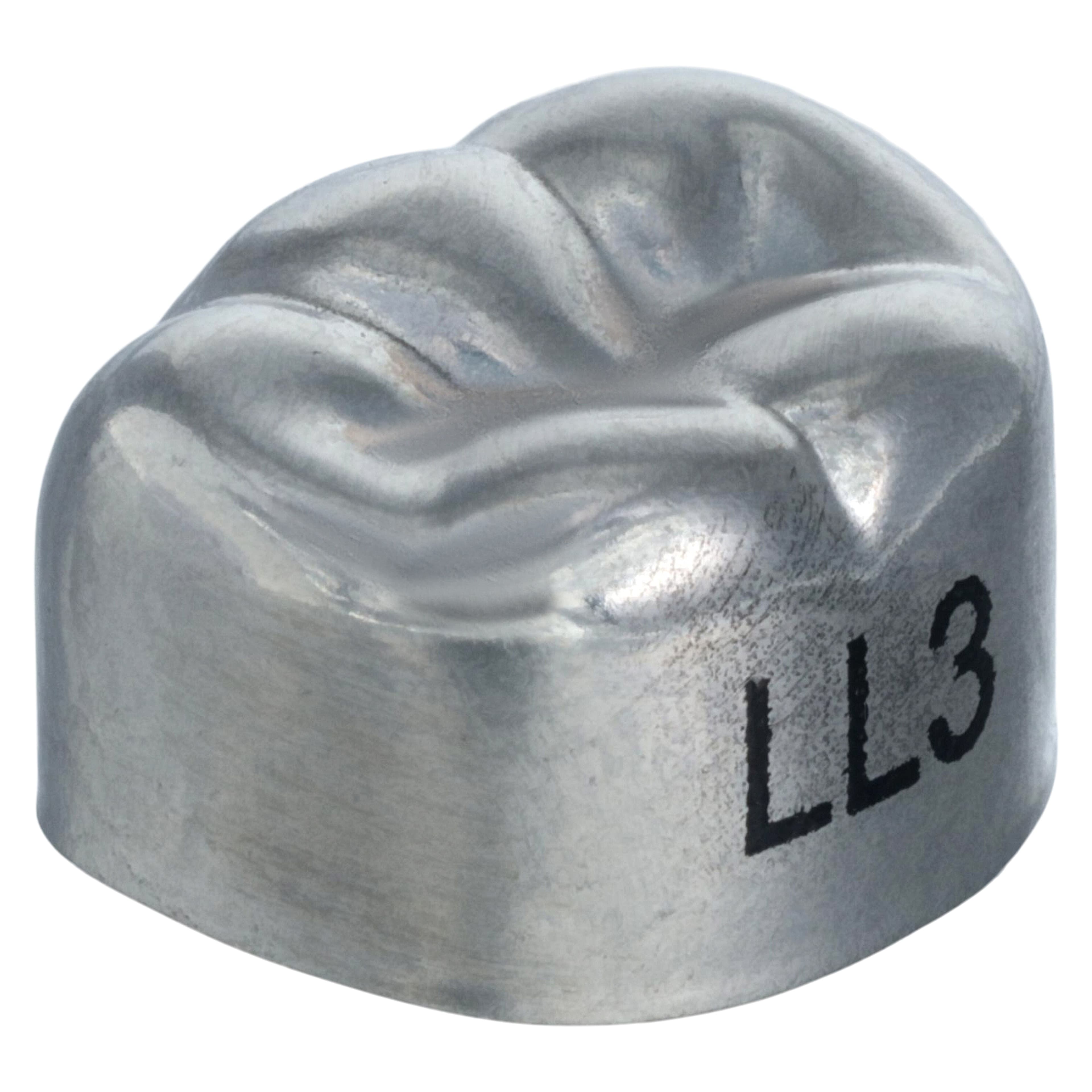 3M Unitek Stainless Steel Primary Molar Crowns, Lower Left Second Primary Molar, Size 3 (LL3), 5/Box, 900233 thumbnail 3