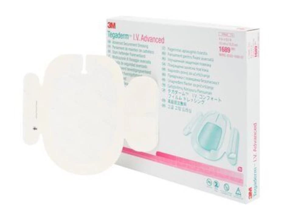 3M Tegaderm IV Advanced Dressing, 4" x 6-1/8", Sterile, Transparent, Latex-Free - Tegaderm IV Advanced Dressing - Image 1