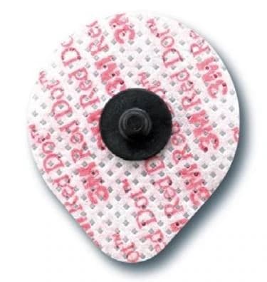 3M Red Dot Adult Monitoring Electrode, Soft Cloth, Red, 600/Case - Electrode Monitor Red Dot - Image 1