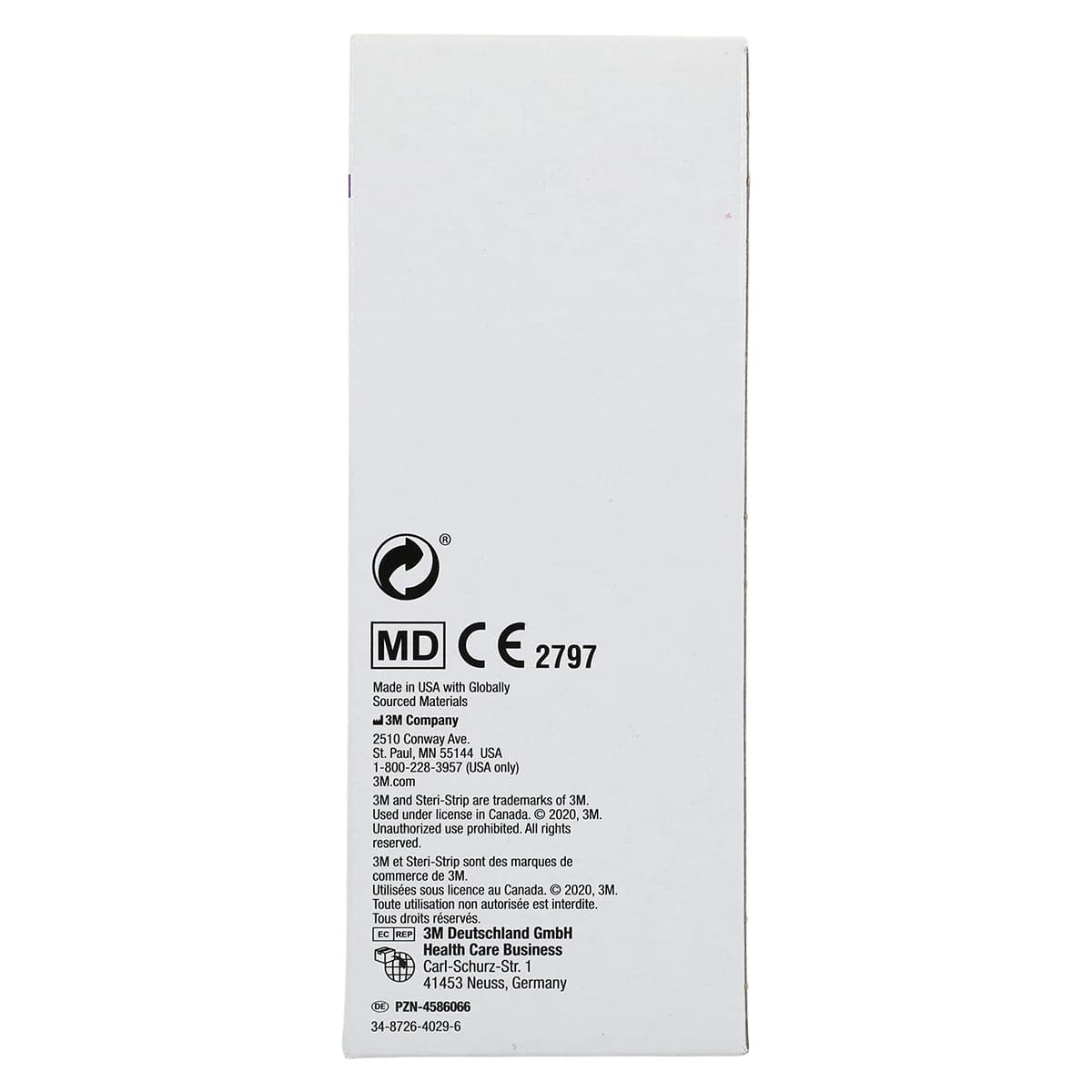 3M Steri-Strip Adhesive Skin Closures, Reinforced, 1/8" x 3", White, 50/Box, R1540 thumbnail 6