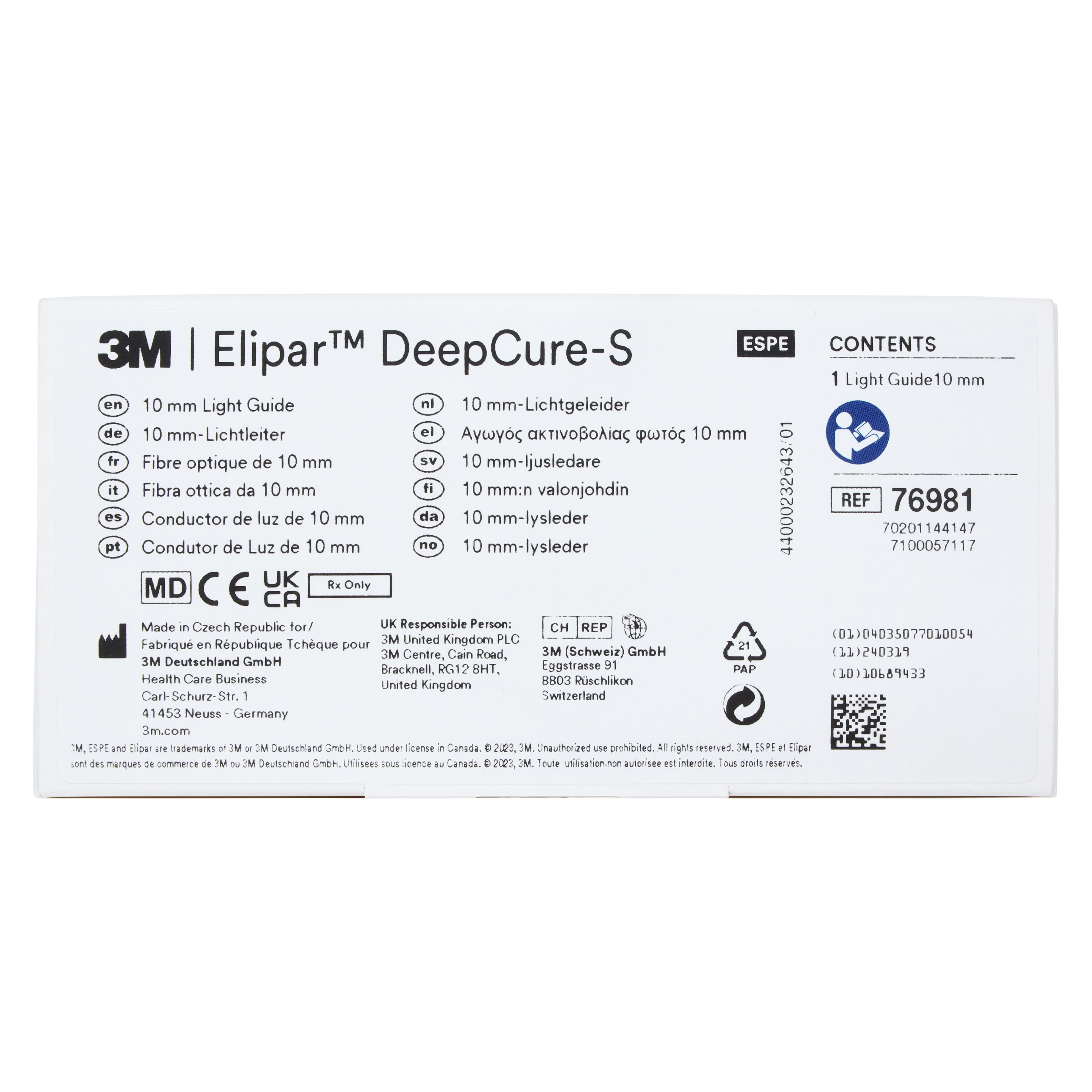3M Elipar DeepCure-S Light Guide, 10mm, Autoclavable, 76981 thumbnail 3