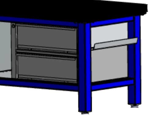 Athletic Edge Storage Cabinet with 2 7"H Drawers - Storage Cabinet with 2 7"H D - Image 1