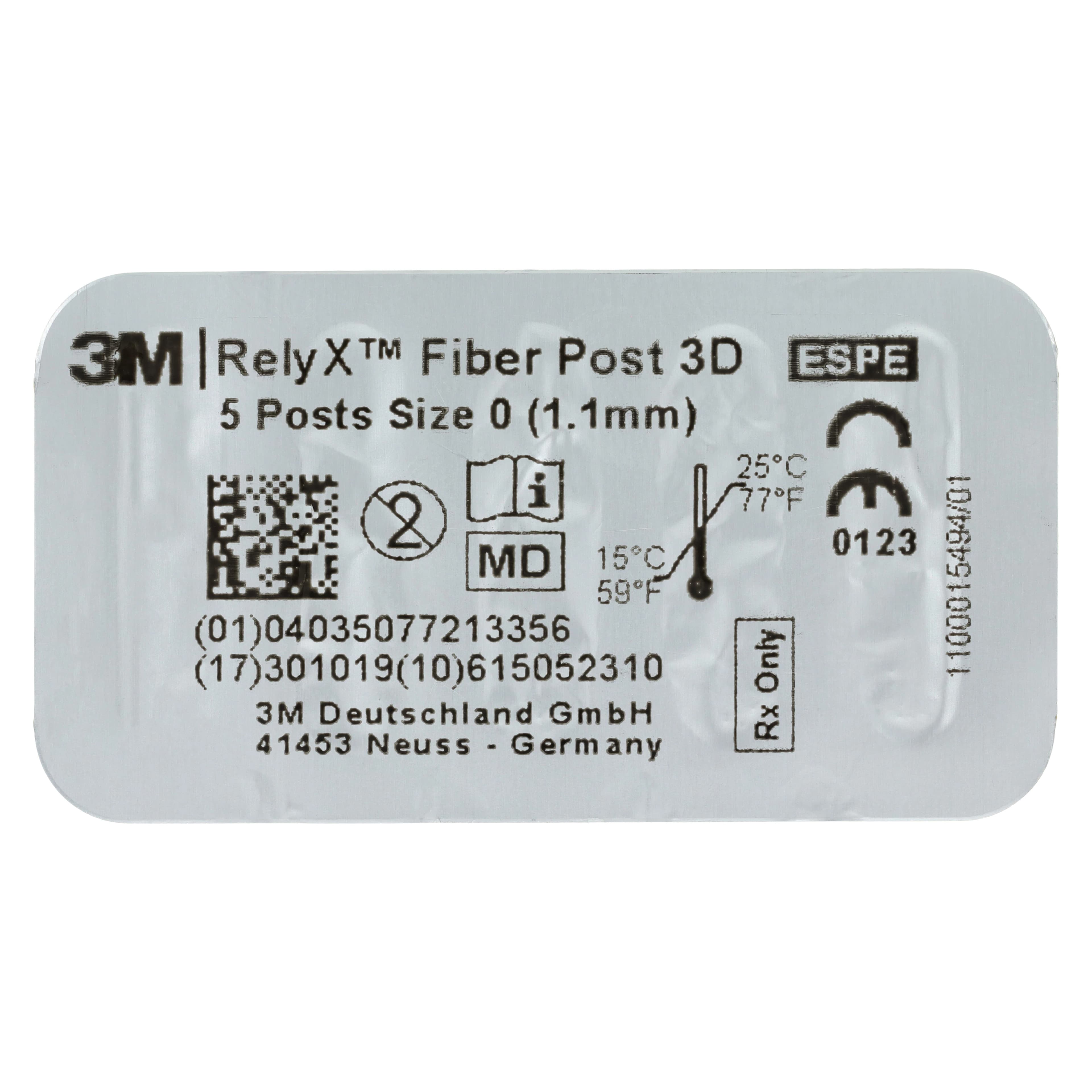 3M RelyX Fiber Post 3D Glass Fiber Post Refill, Size 0 (1.1mm), White, 10/Pack, 56948 thumbnail 4
