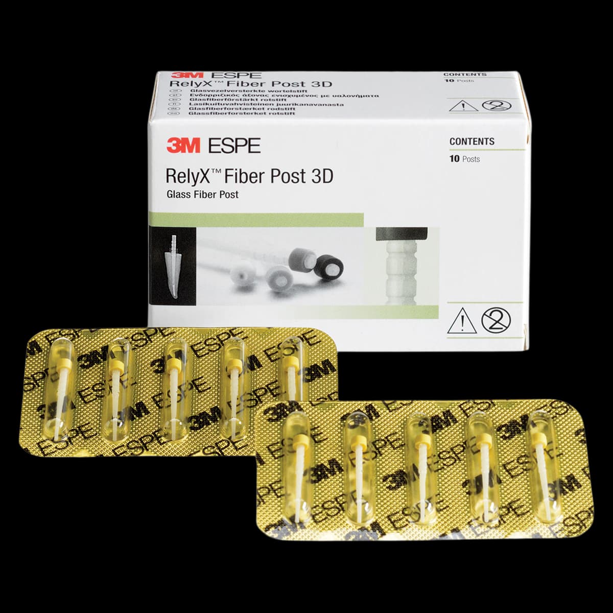 3M RelyX Fiber Post 3D Glass Fiber Post Refill, Size 1 (1.3mm dia.), Yellow, 10/Pack, 56949 thumbnail 2