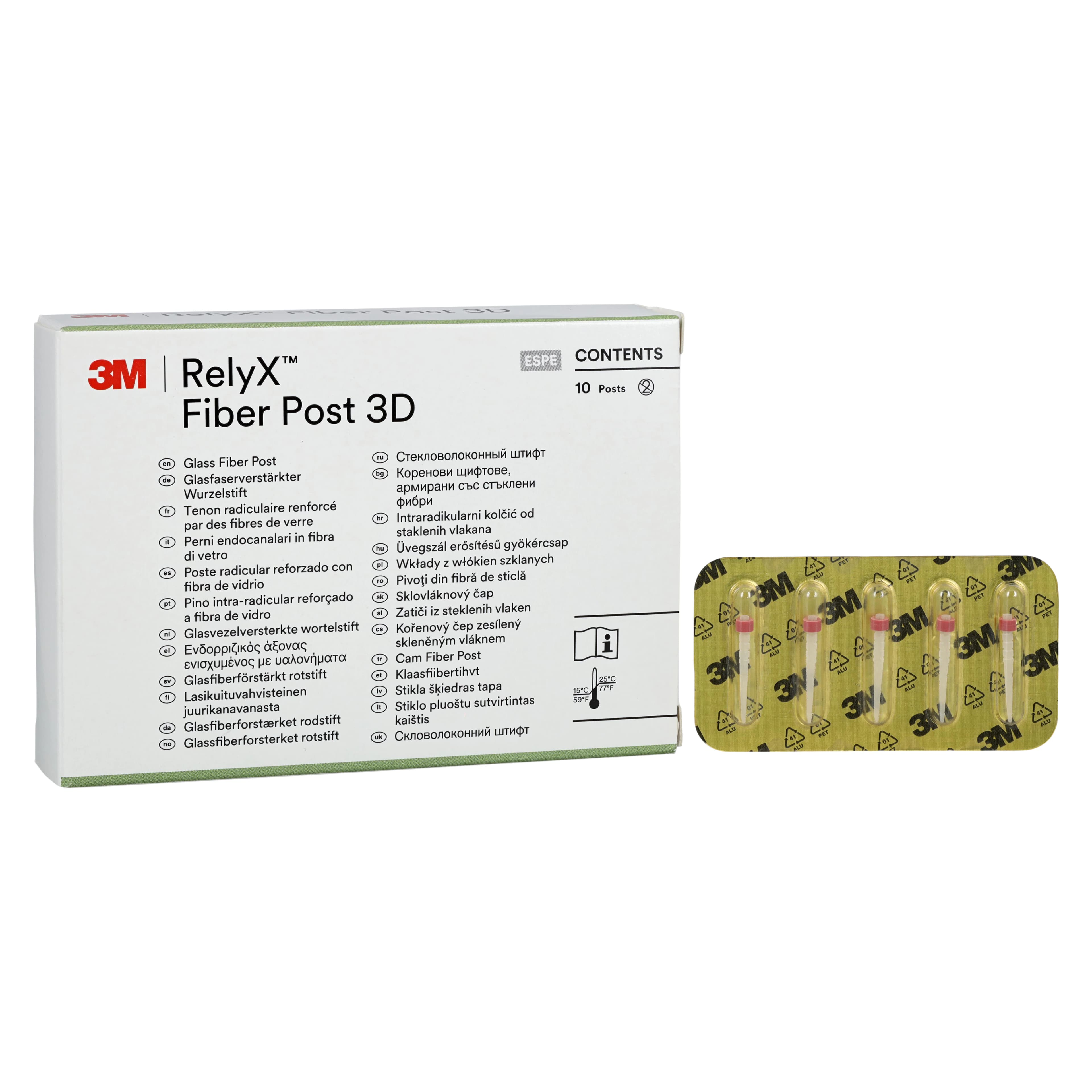 3M RelyX Fiber Post 3D Glass Fiber Post Refill, Size 2, Red, 1.6 mm, 10/Pk, 56950 thumbnail 2