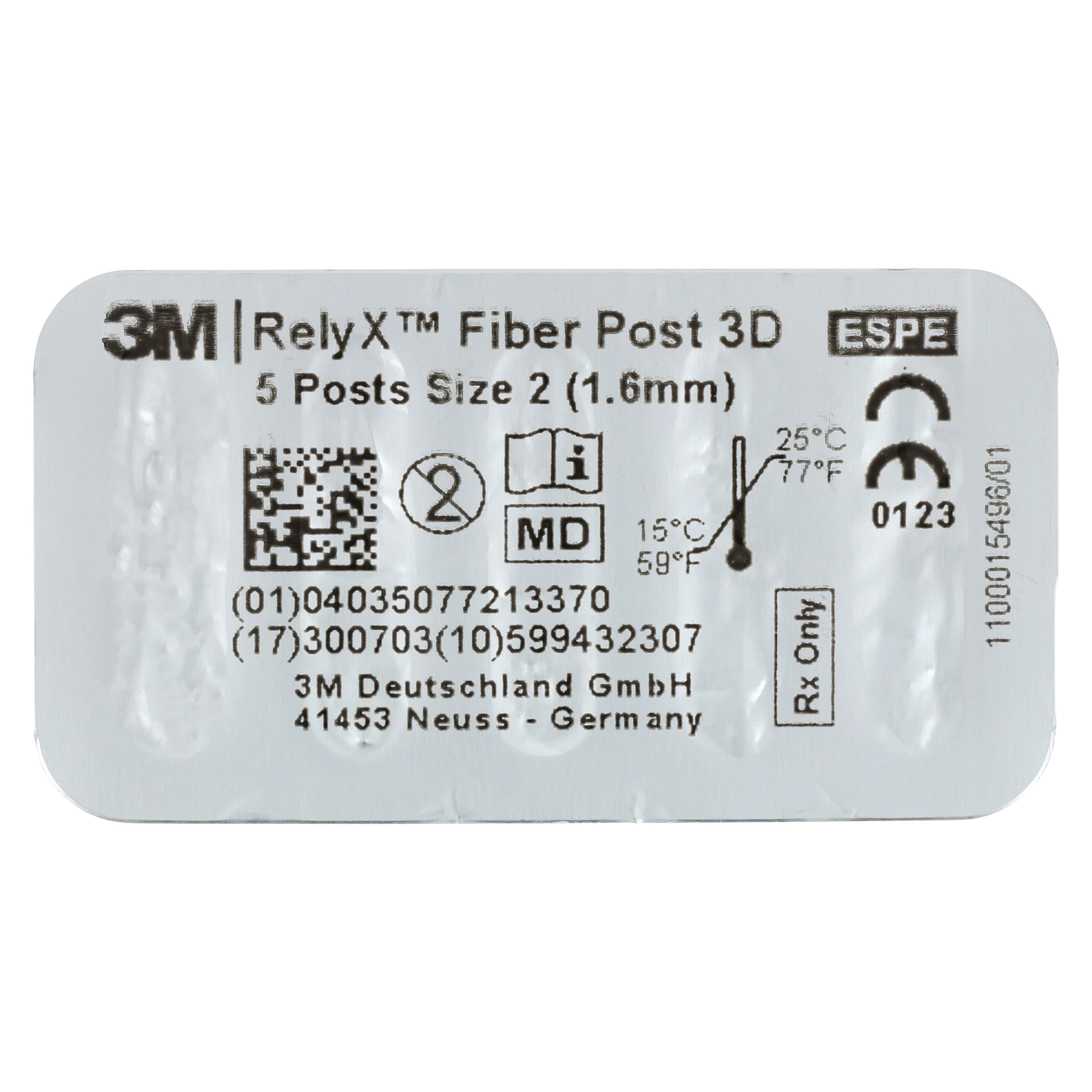 3M RelyX Fiber Post 3D Glass Fiber Post Refill, Size 2, Red, 1.6 mm, 10/Pk, 56950 thumbnail 4