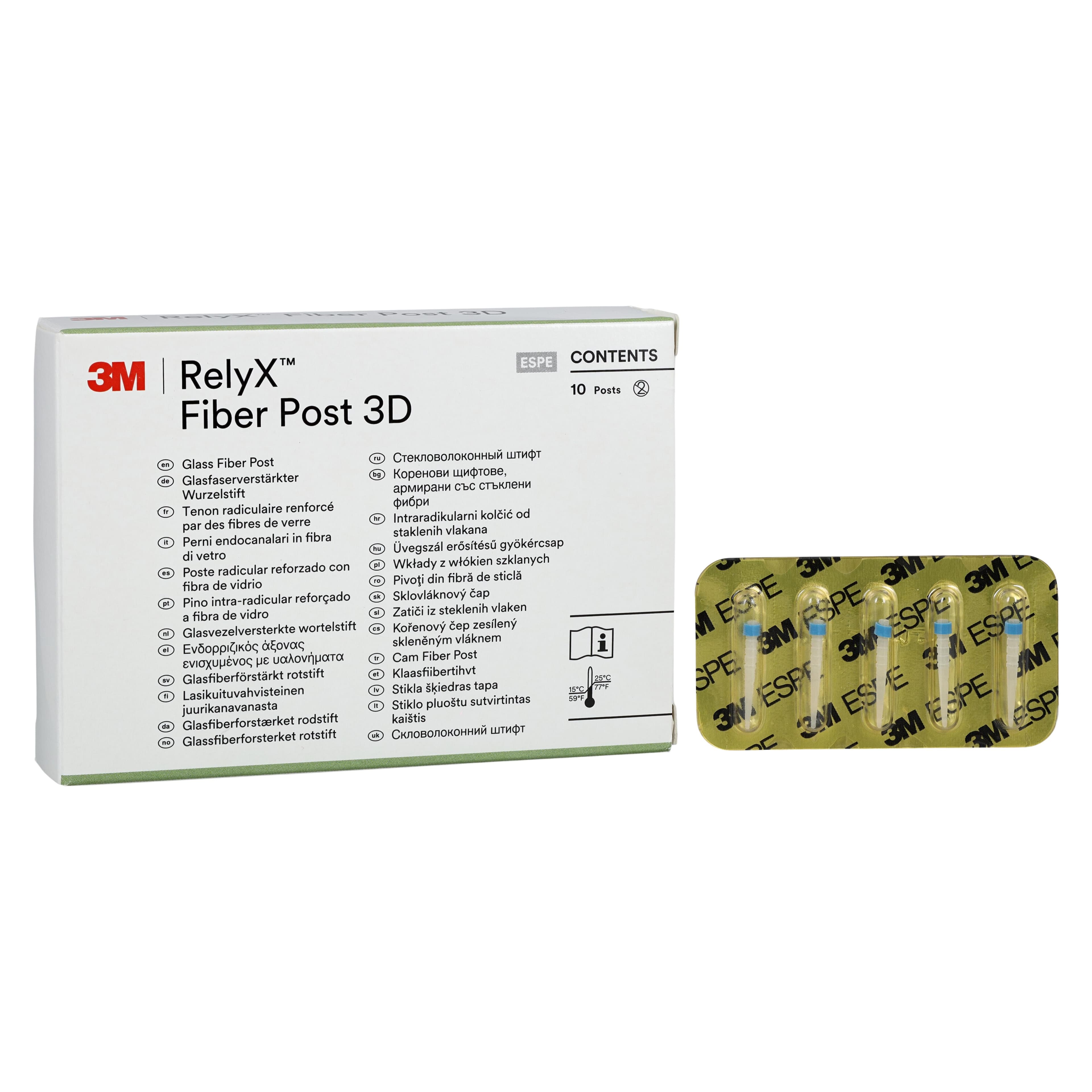 3M RelyX Fiber Post 3D Glass Fiber Post Refill, Size 3 (1.9mm), Blue, 10/Pk, 56951 thumbnail 2