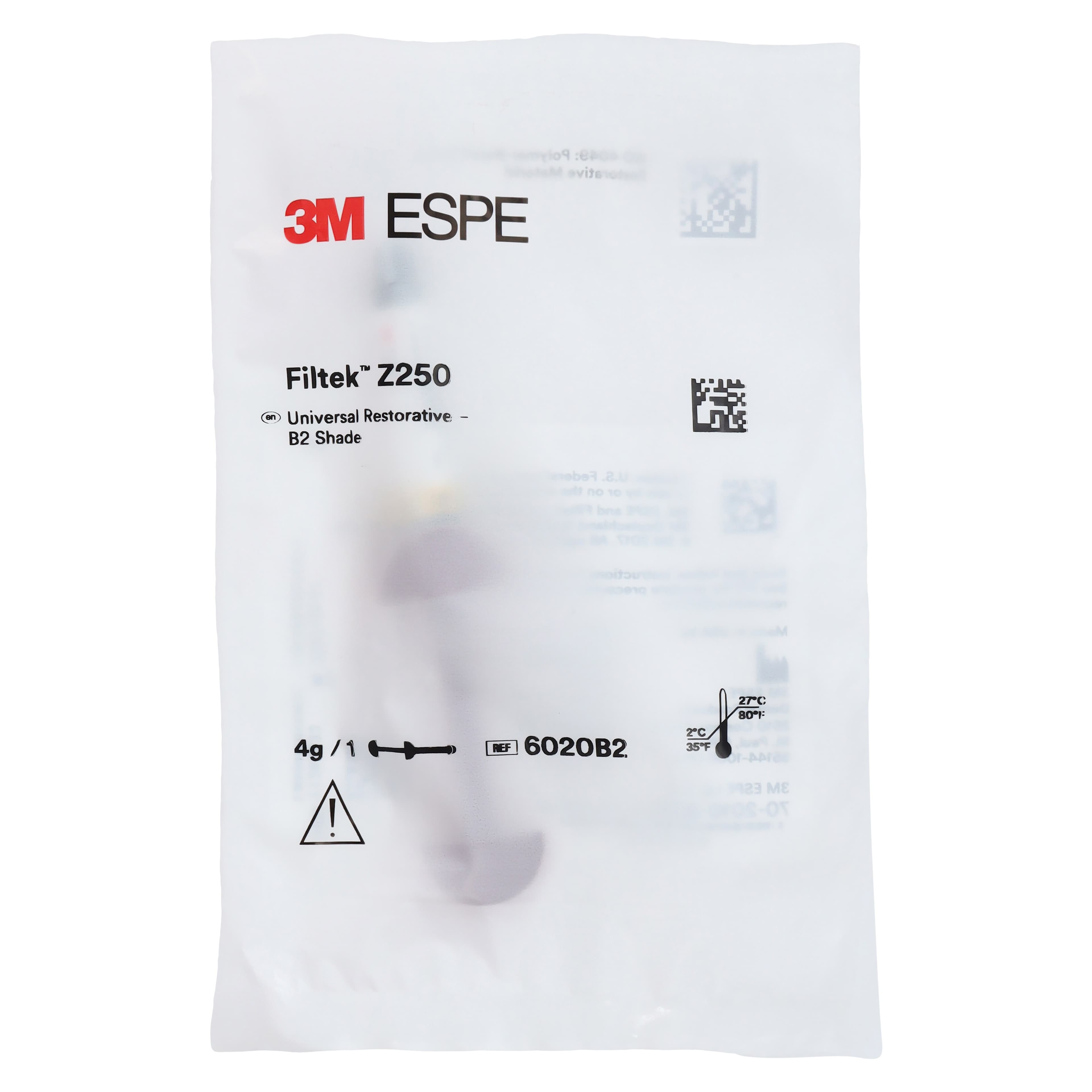 3M Filtek Z250 Universal Restorative Composite, Syringe Refill, 4 g, Shade B2, 1/Pk, 6020B2 thumbnail 3