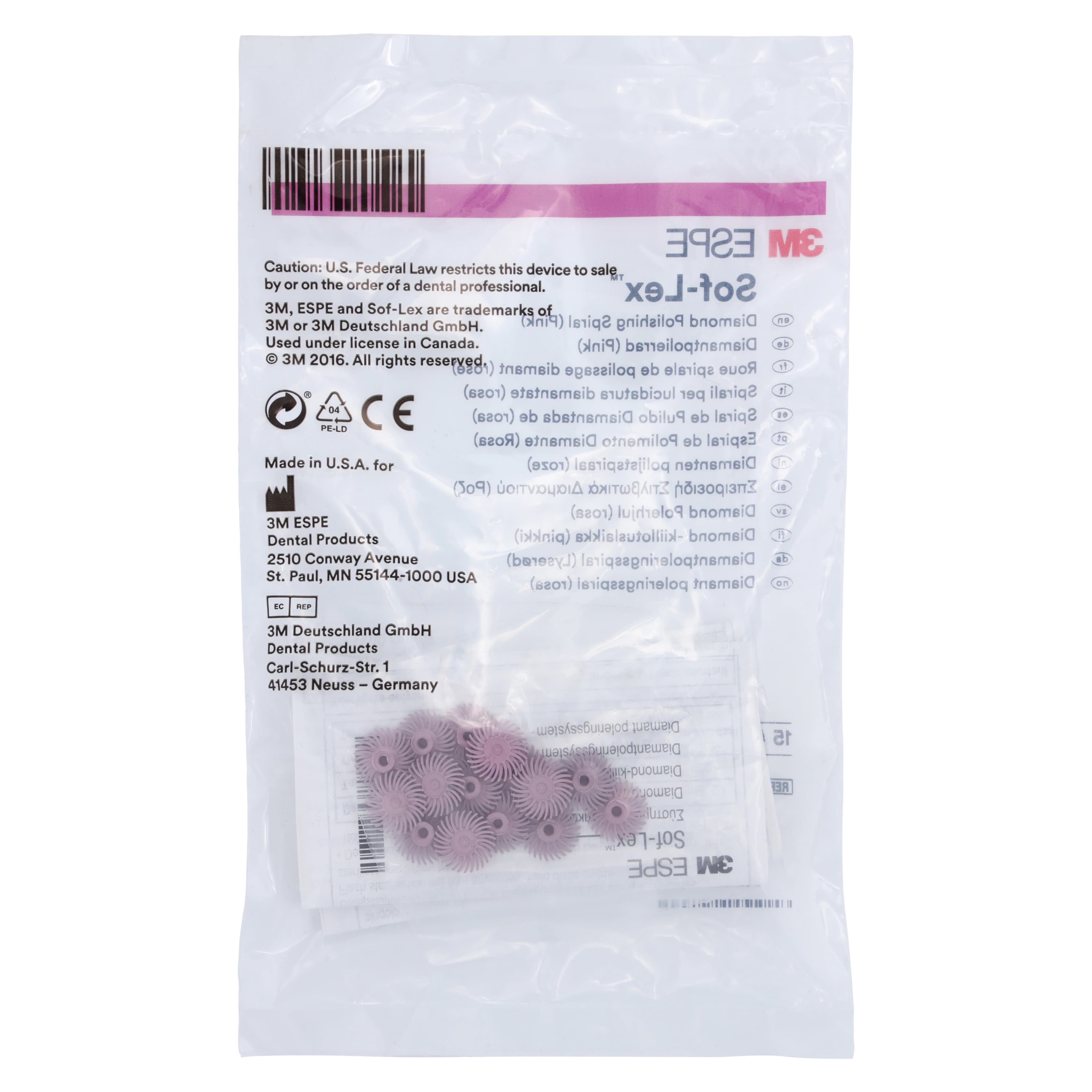 3M Sof-Lex Diamond Polishing Spiral Wheels, Refill, Pink, 15/Pk, 5091 - Sof-Lex Diamond Polishing Spiral Wheels, Refill, Pink, 15/Pk, 5091 - Image 1
