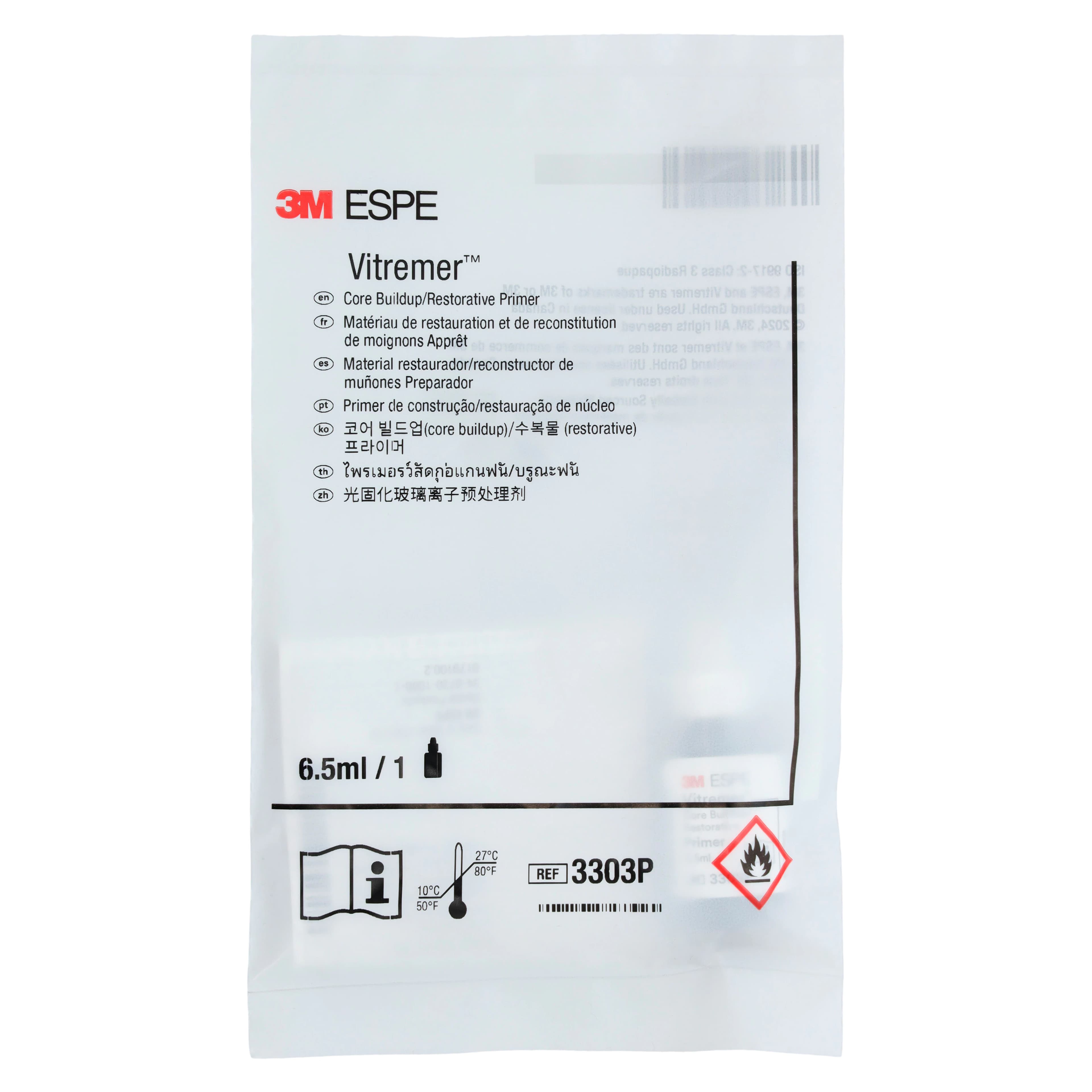 3M Vitremer Tri-Cure Glass Ionomer Core Build-Up/Restorative Primer Refill, 6.5 ml, 3303P thumbnail 3