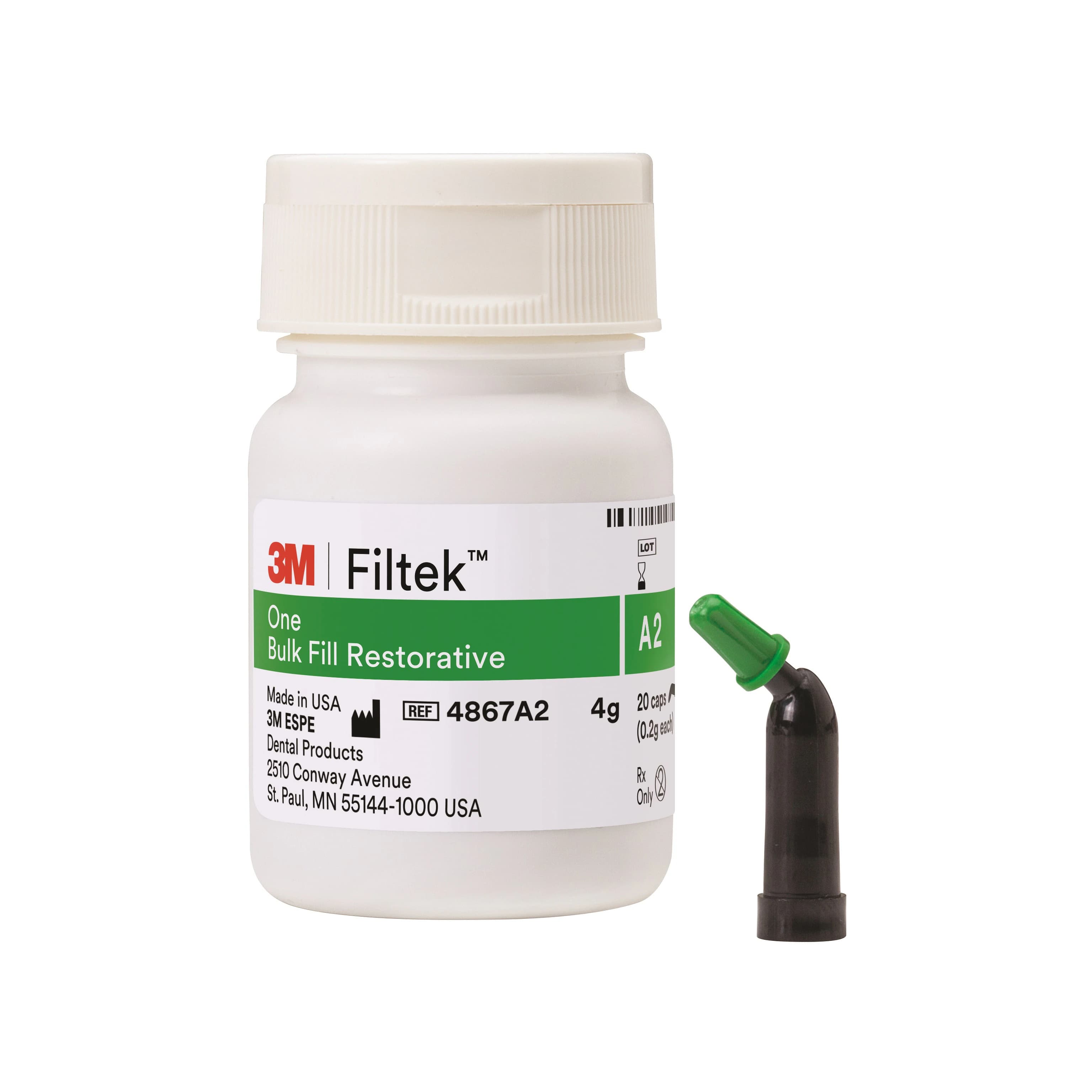 3M Filtek One Bulk Fill Restorative, Capsule Refill, Shade A2, 0.2 g, 20/Pk, 4867A2 thumbnail 2