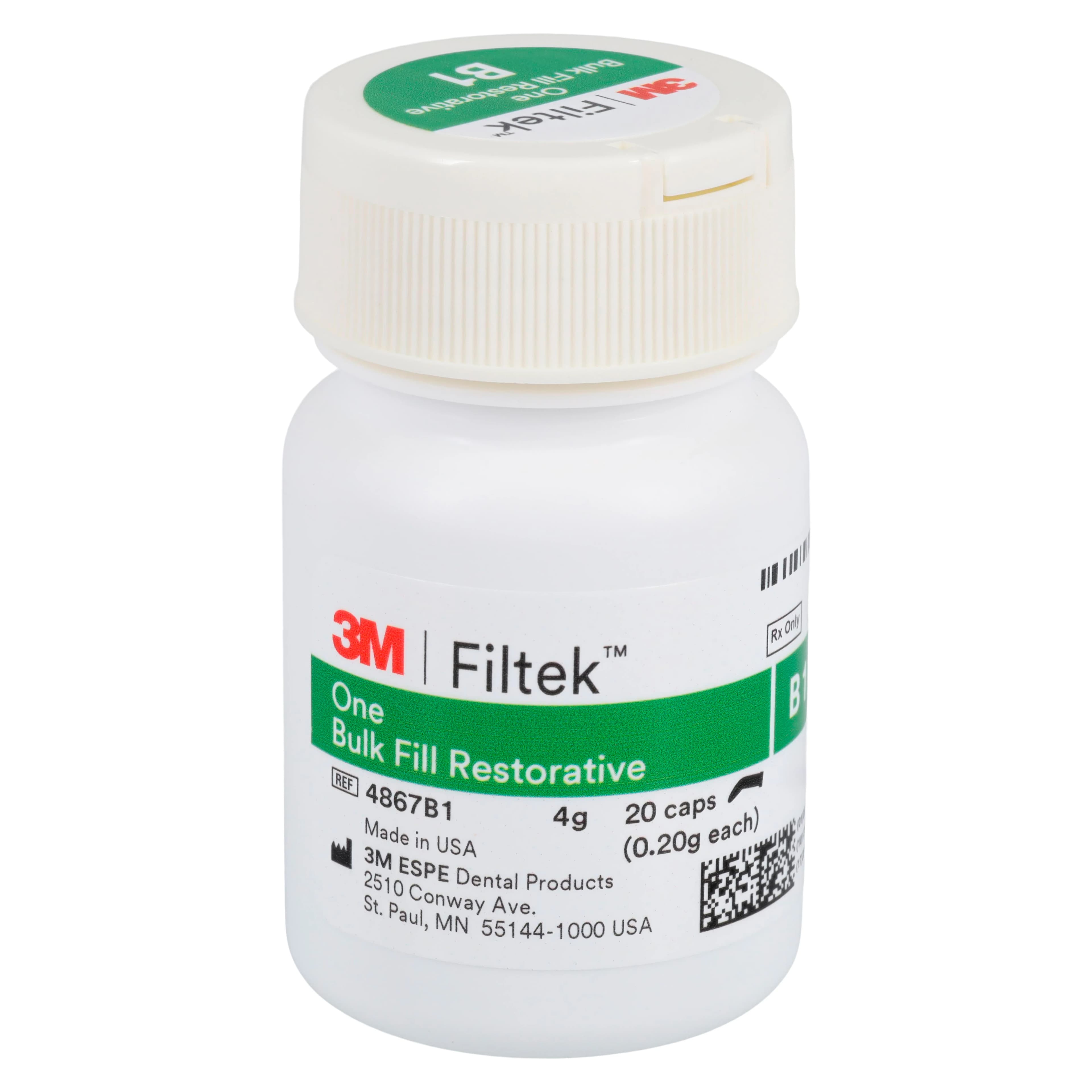 3M Filtek One Bulk Fill Restorative Capsules, Shade B1, 0.2 g, 20/Pk, 4867B1 thumbnail 2