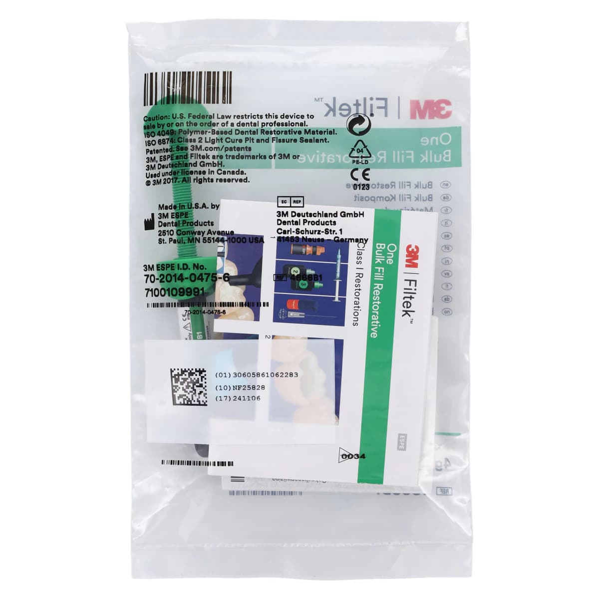 3M Filtek One Bulk Fill Restorative Syringe Refill, 4g, Shade B1, 4866B1 thumbnail 3