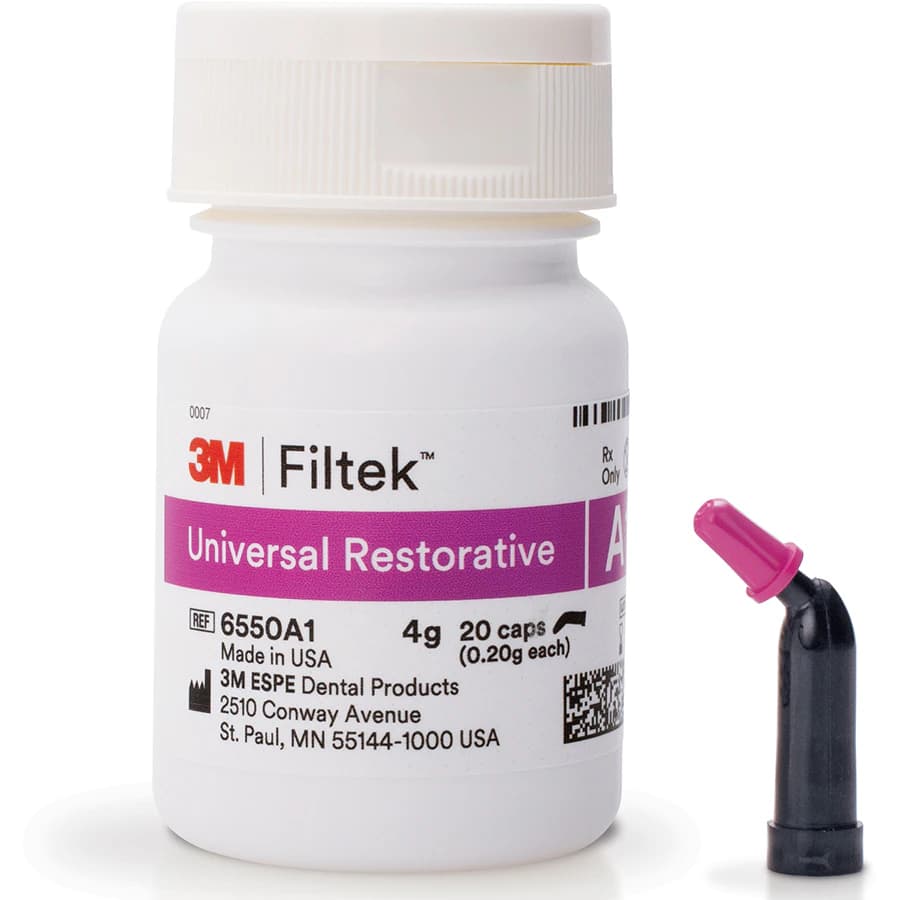 3M Filtek Universal Restorative Composite Capsules, Shade A1, 0.2 g, 20/Box, 6550A1 - Filtek Universal Restorative A1 Capsules .2gm 20Bx - Image 1