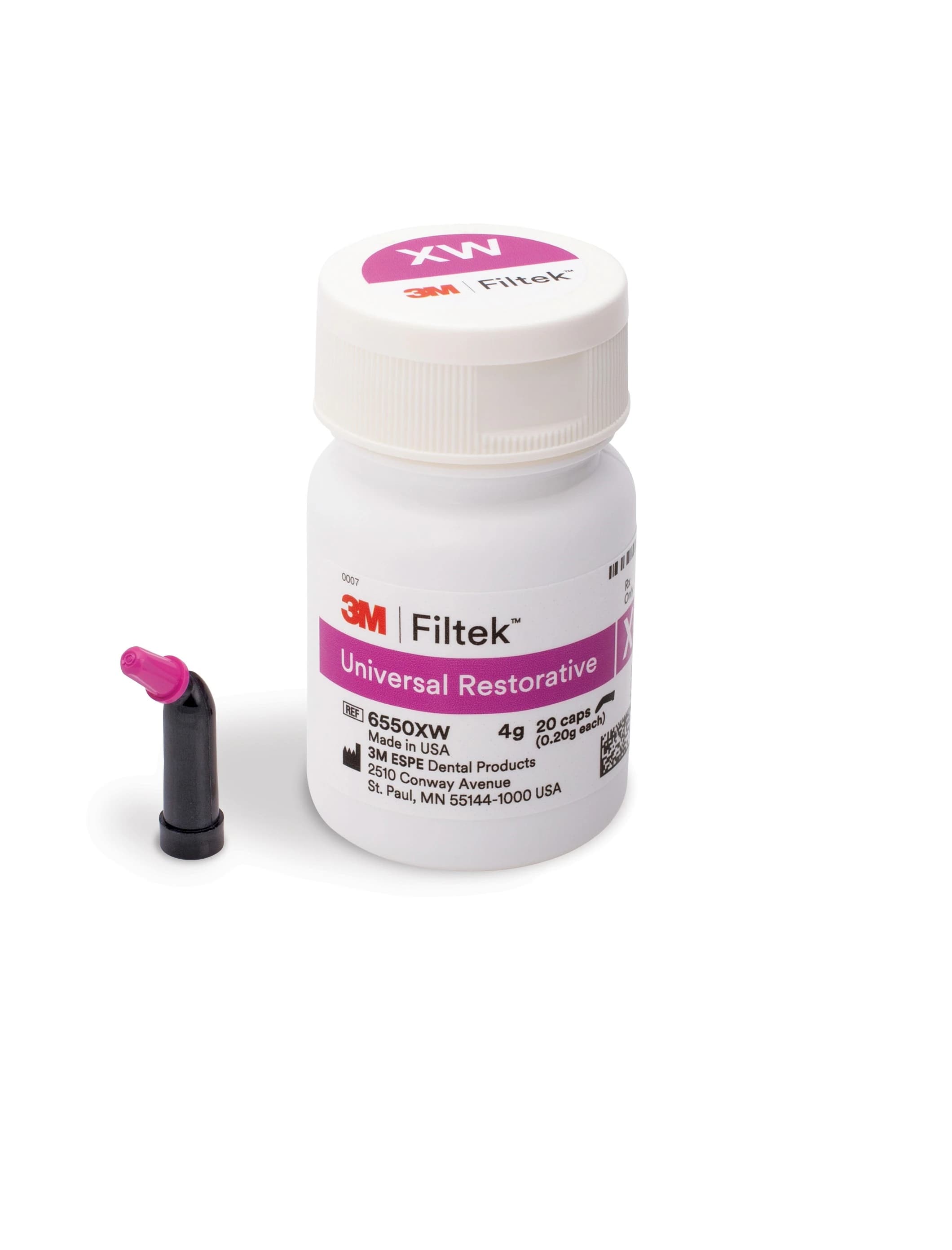 3M Filtek Universal Restorative Capsules, Extra White (XW), 0.2 g, 20/Box, 6550XW - Filtek Universal Capsules XW 0.2gm 20Bx - Image 1