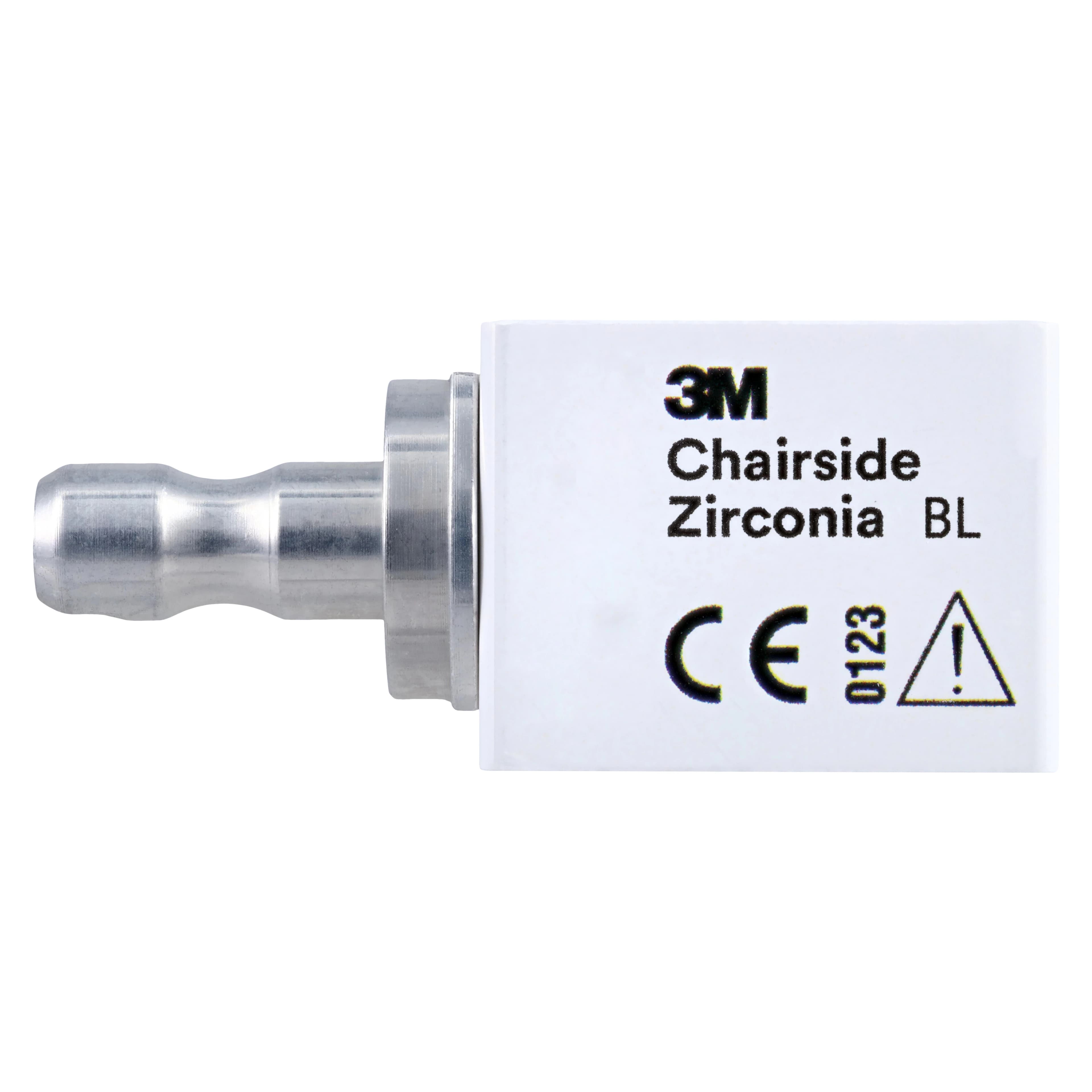Solventum Chairside Zirconia CEREC Milling Block, 20mm, Shade Bleach (BL), Refill 5/Pk, 69940 - Chairside Zirconia Crown Block 20mm Refill Bleach 5/Pk - Image 1