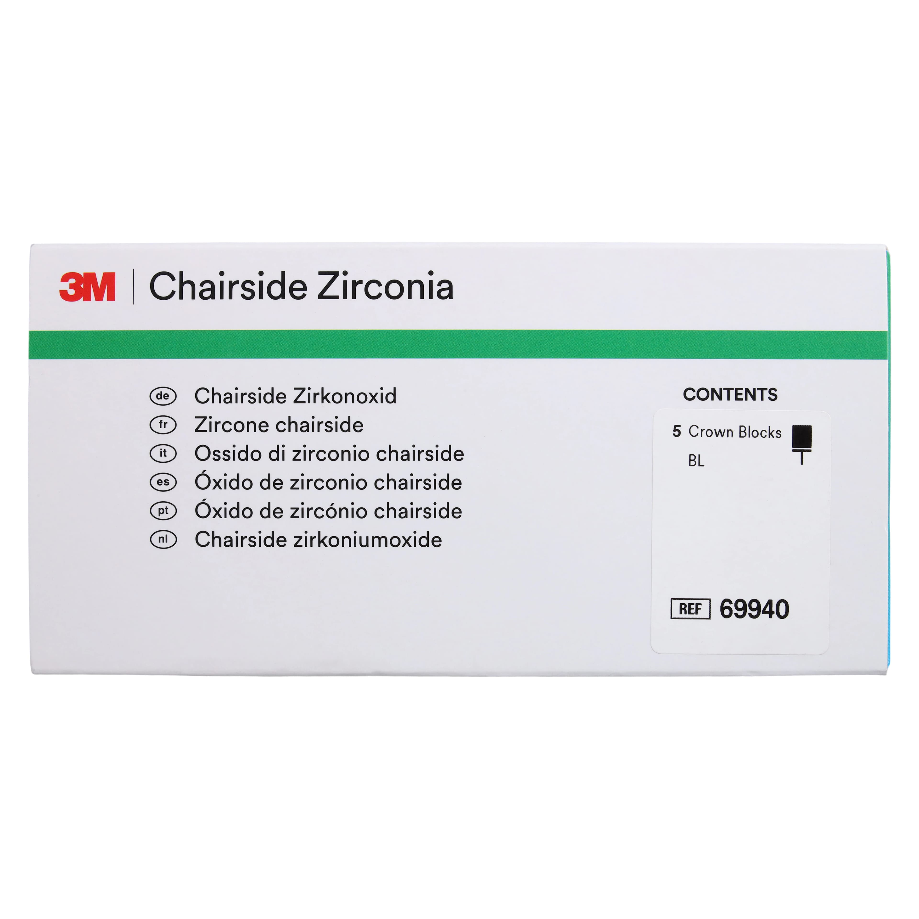 Solventum Chairside Zirconia CEREC Milling Block, 20mm, Shade Bleach (BL), Refill 5/Pk, 69940 thumbnail 5