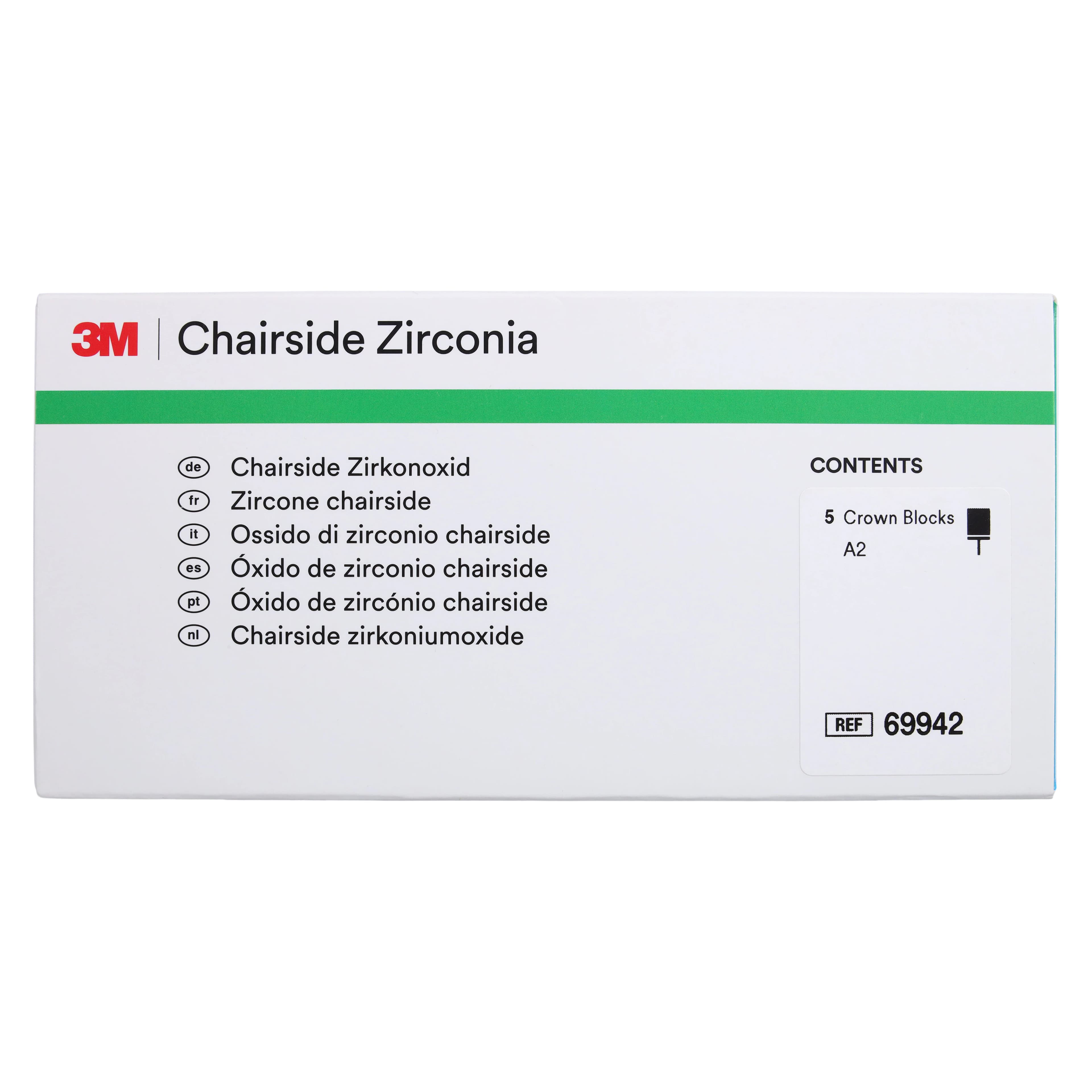 Solventum™ (3M™) Chairside Zirconia CEREC Crown Block Refill, Shade A2, 20mm, 5/Pkg, 69942 thumbnail 5