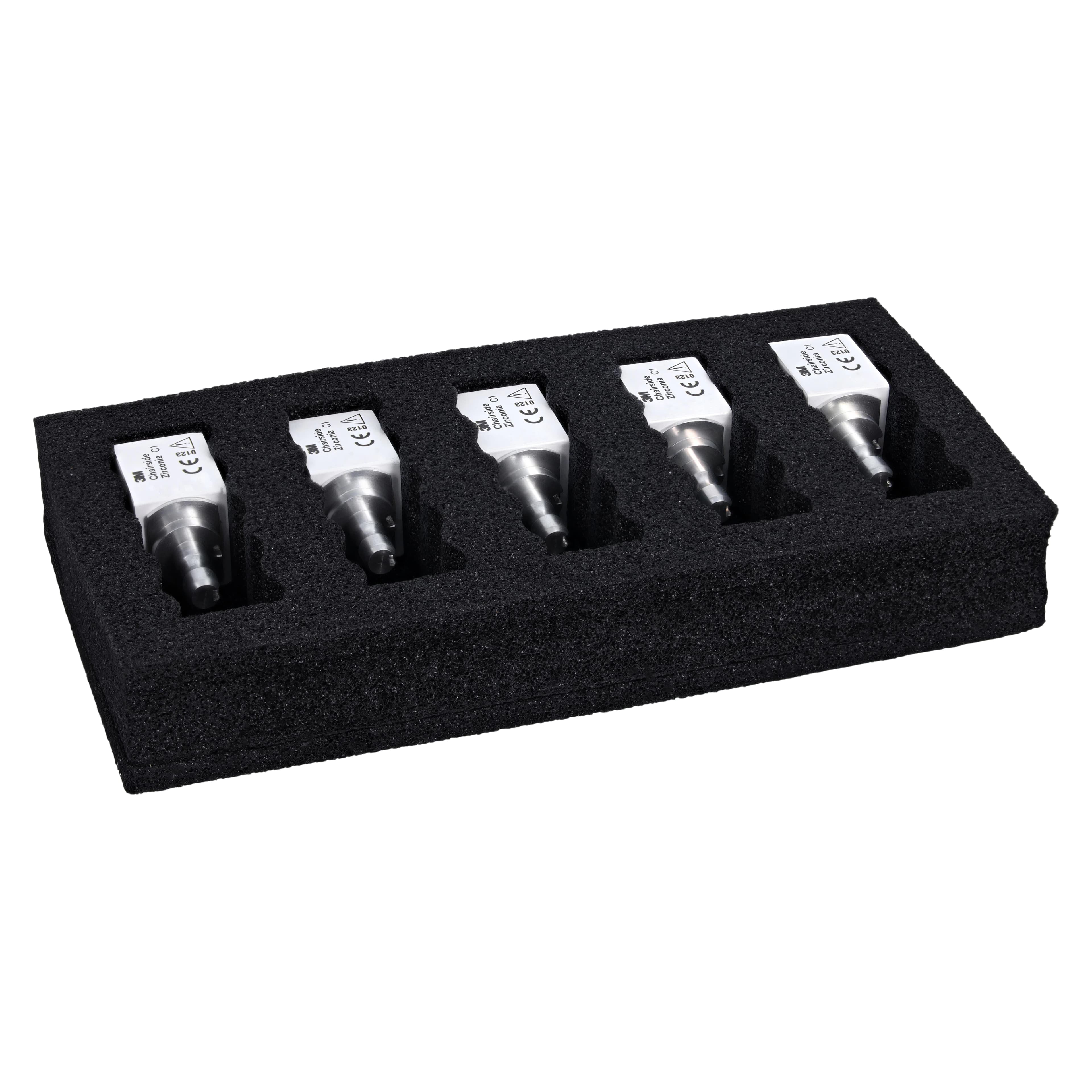 Solventum Chairside Zirconia CAD/CAM Crown Block, Shade C1, 20mm, 5/Pk, 69946 thumbnail 3