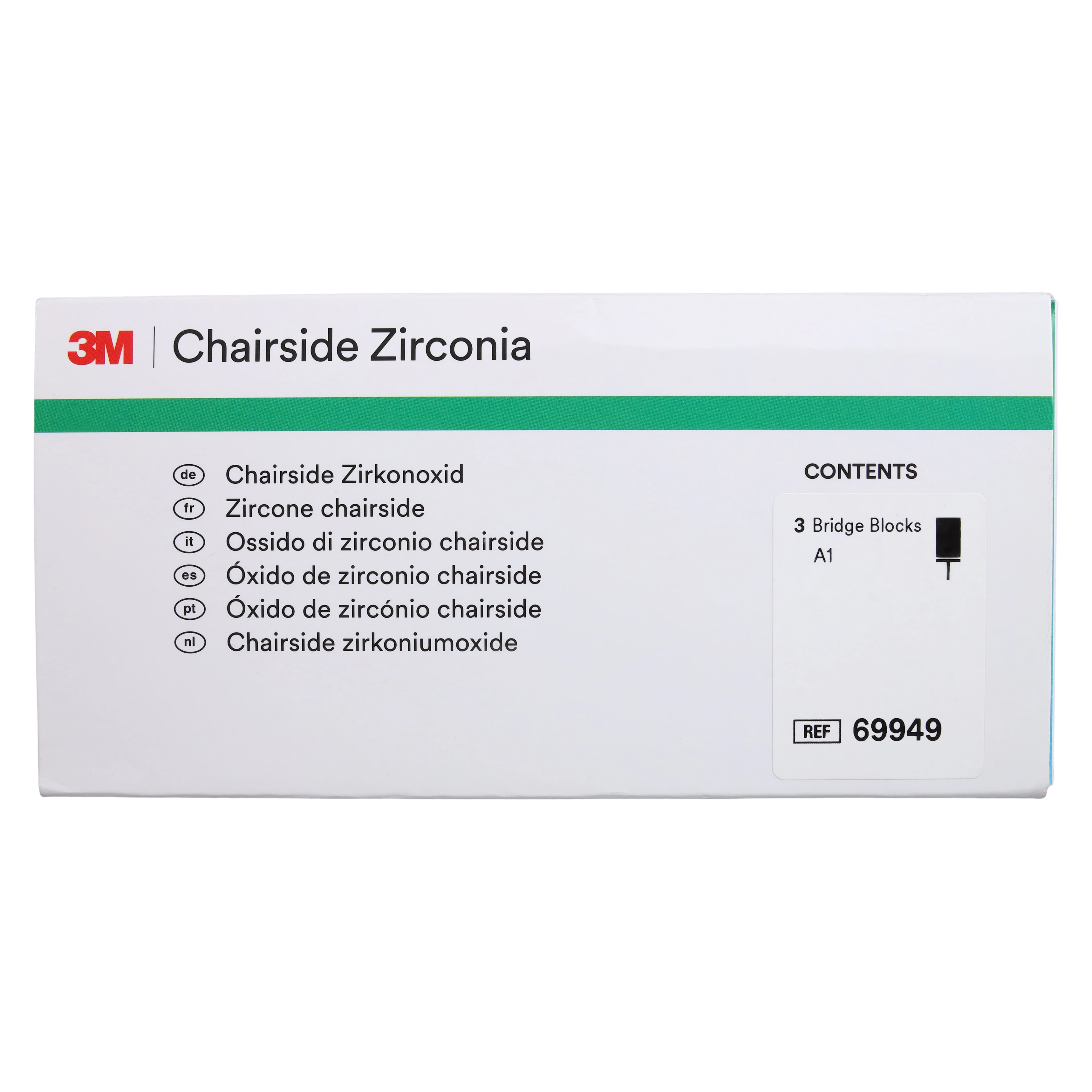 Solventum Chairside Zirconia Bridge Block, 39mm, Shade A1, 3/Pk, 69949 thumbnail 5