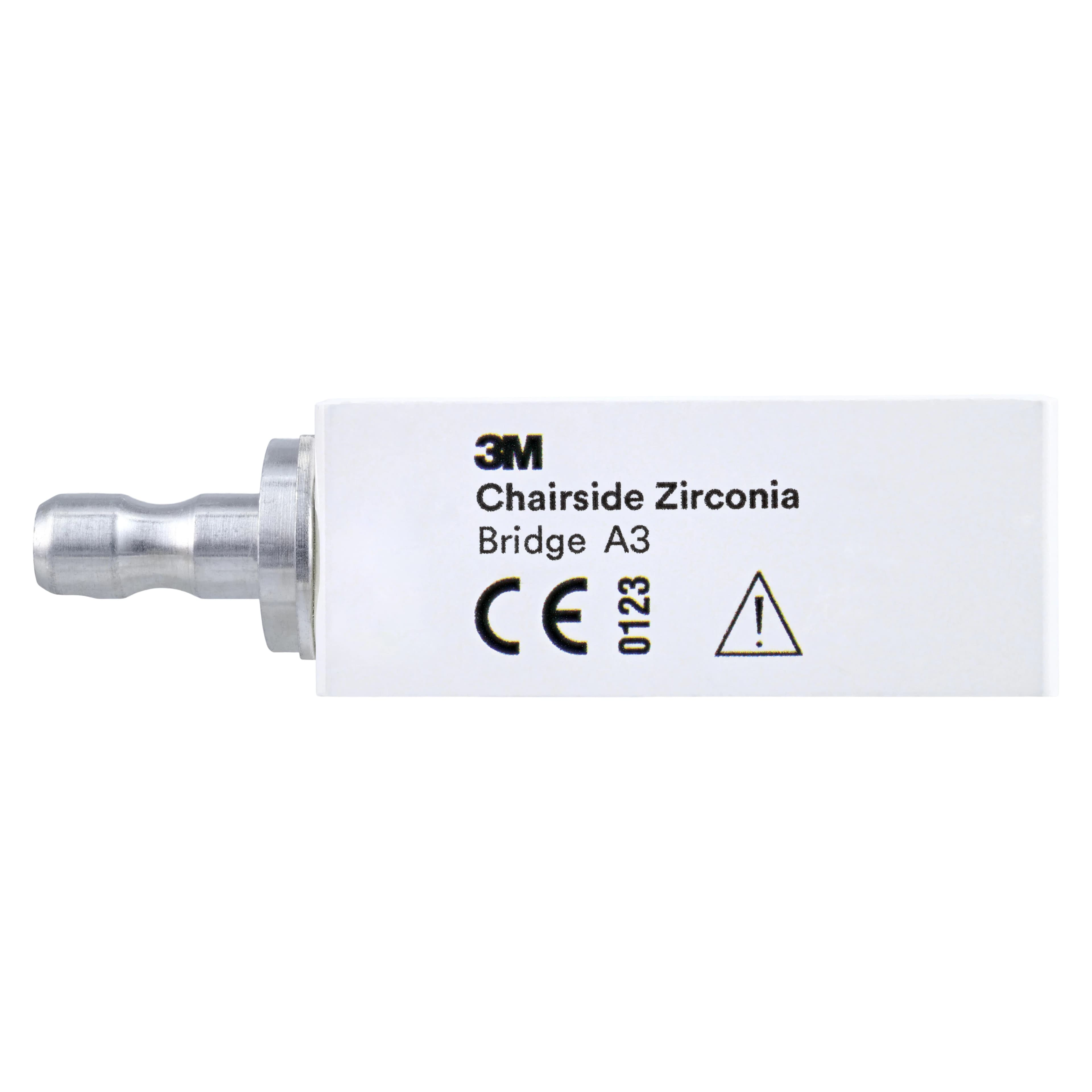 Solventum Chairside Zirconia for CEREC Bridge Blocks, 39mm, Shade A3, 3/Pkg, 69951 thumbnail 2