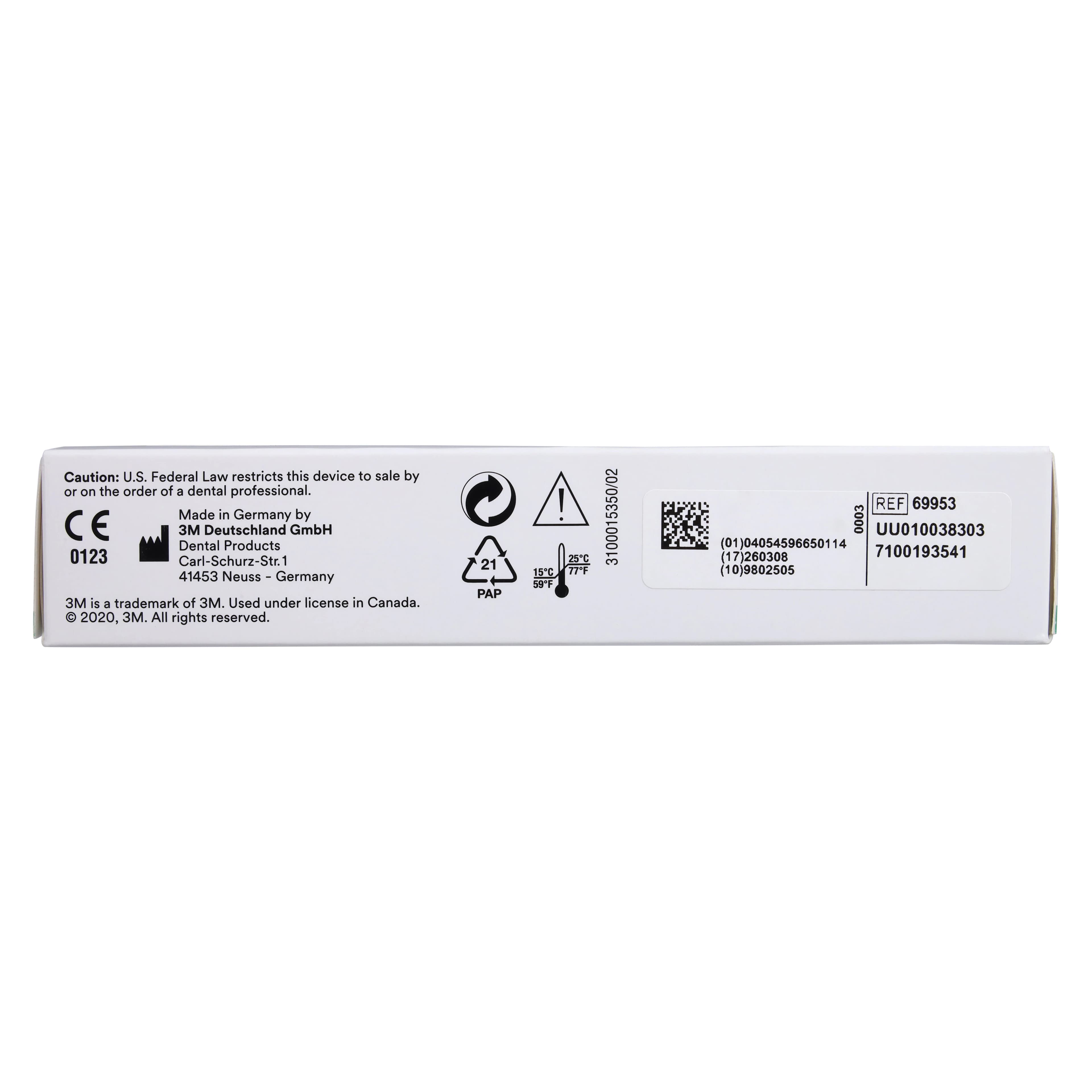 Solventum Chairside Zirconia Bridge Block for CEREC, 39mm, Shade B1, 3/Pk, 69953 thumbnail 6