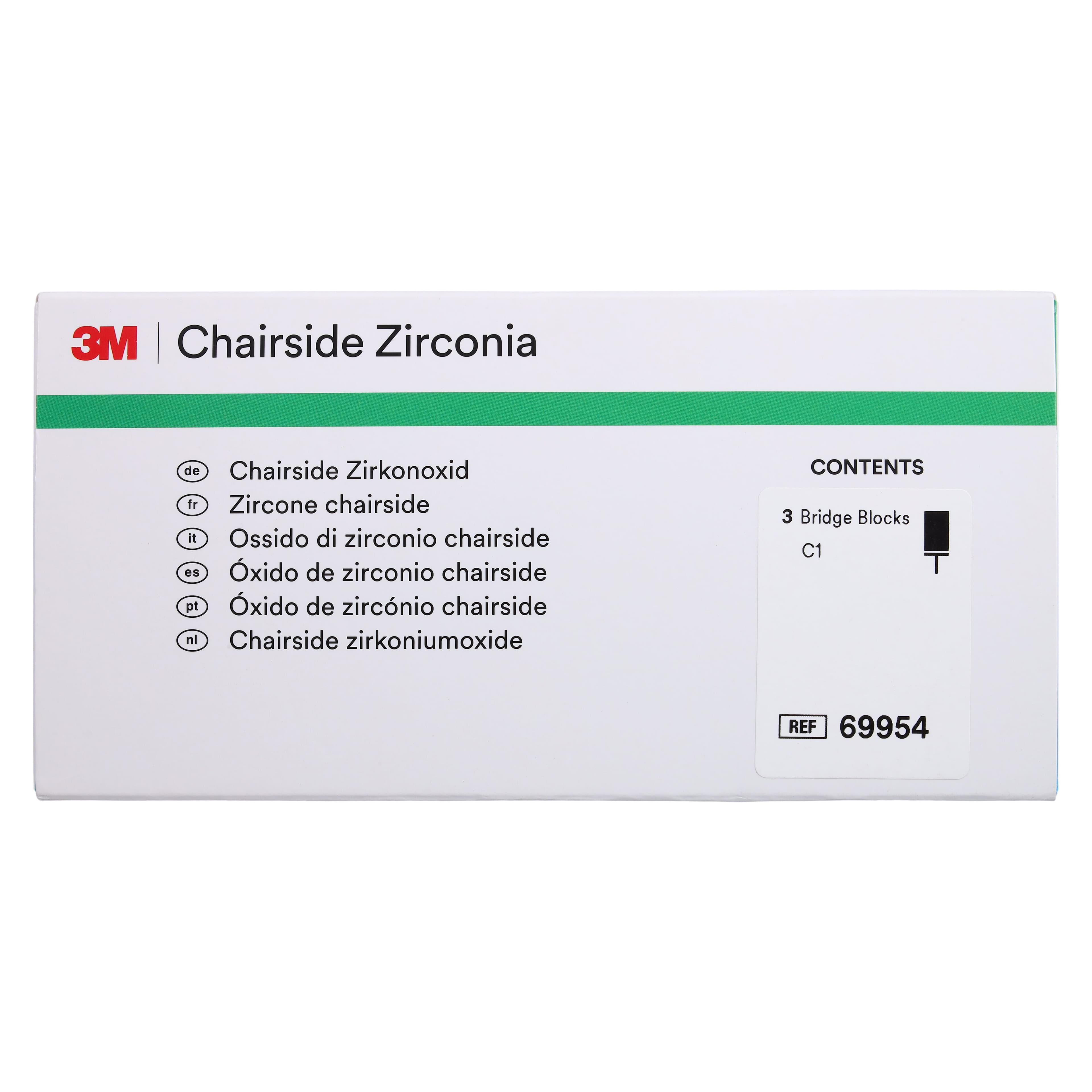 3M Chairside Zirconia CEREC Bridge Blocks 39mm, Shade C1, 3/Pk thumbnail 5