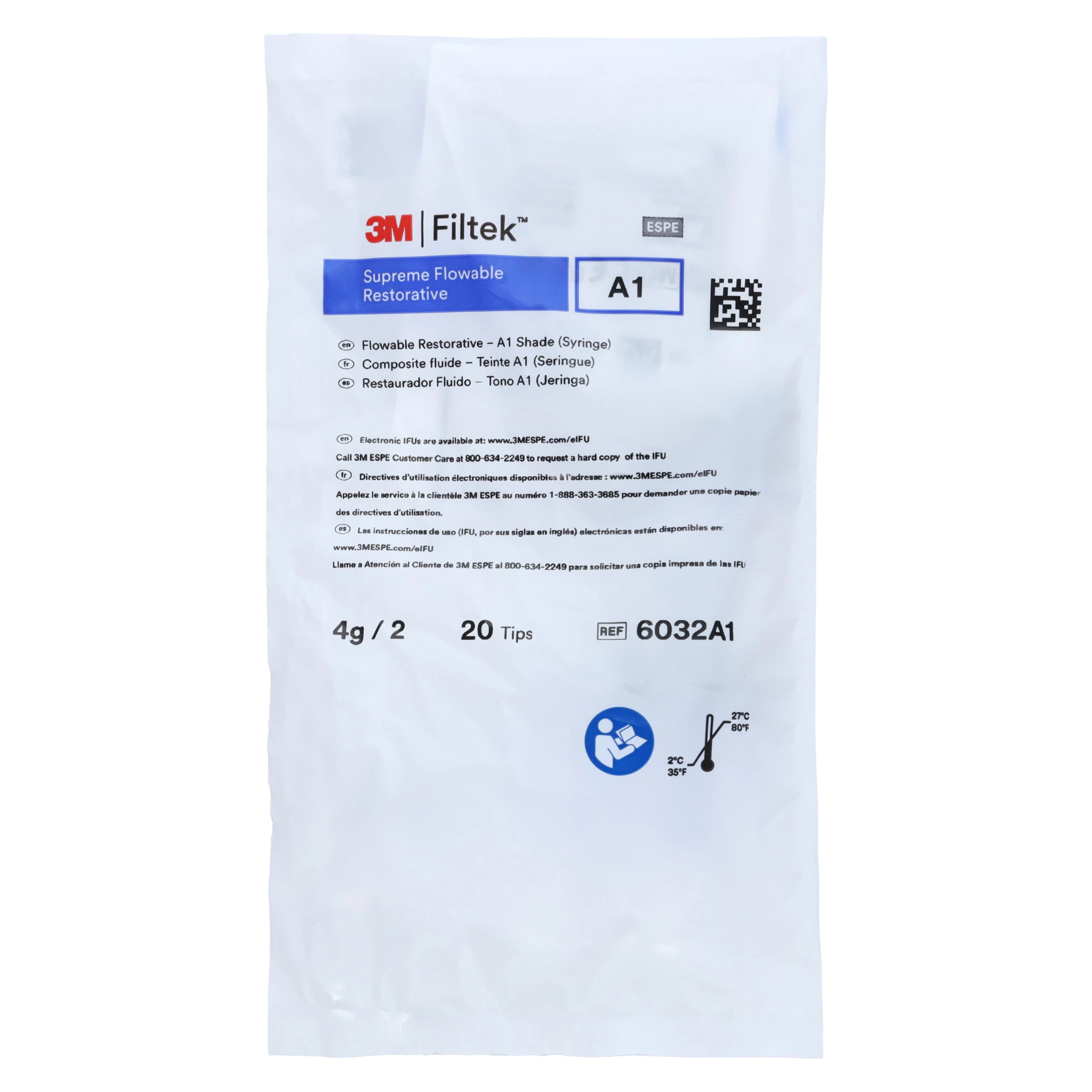 3M Filtek Supreme Ultra Flowable Restorative Syringe Refill, Shade A1, 2 x 2g Syringes with 20 Dispensing Tips, 6032A1 thumbnail 8