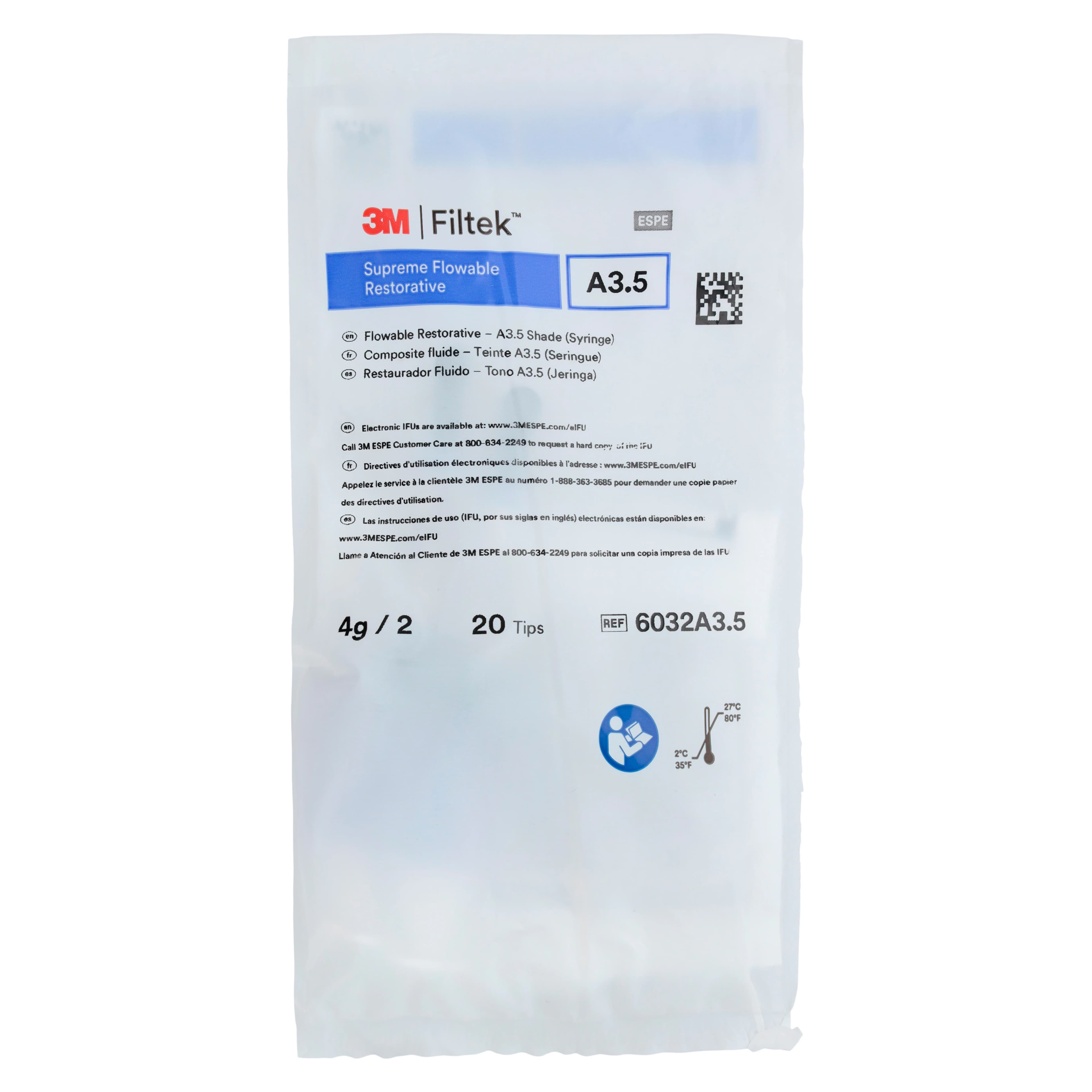 Filtek Supreme Ultra Flowable Composite, Syringe Refill, Shade A3.5, 2 g, 2/Pk, 6032A3.5 thumbnail 5