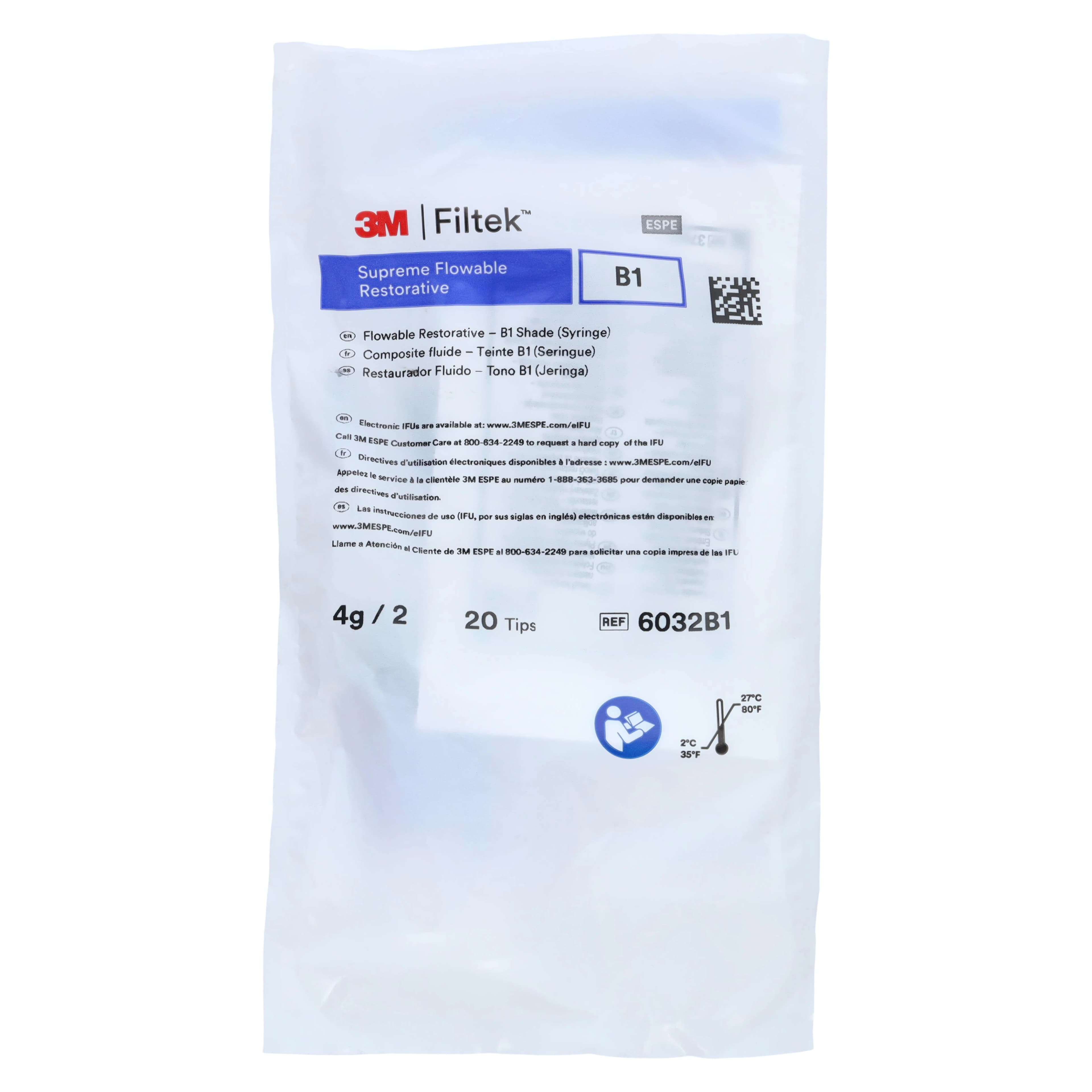 3M Filtek Supreme Flowable Restorative Syringe Refill, Shade B1, 2g Syringes, 2/Pkg, 6032B1 thumbnail 8
