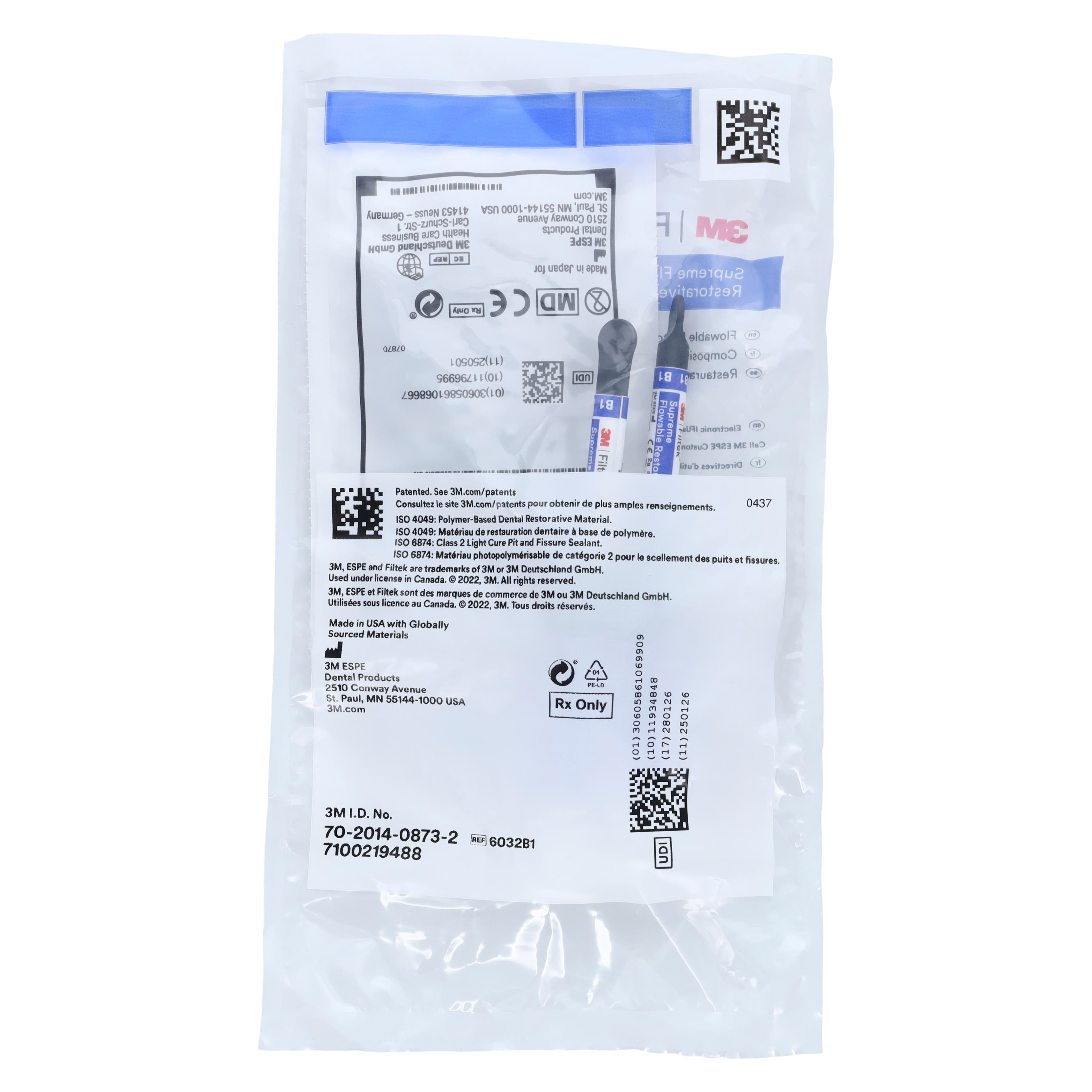 3M Filtek Supreme Flowable Restorative Syringe Refill, Shade B1, 2g Syringes, 2/Pkg, 6032B1 thumbnail 9