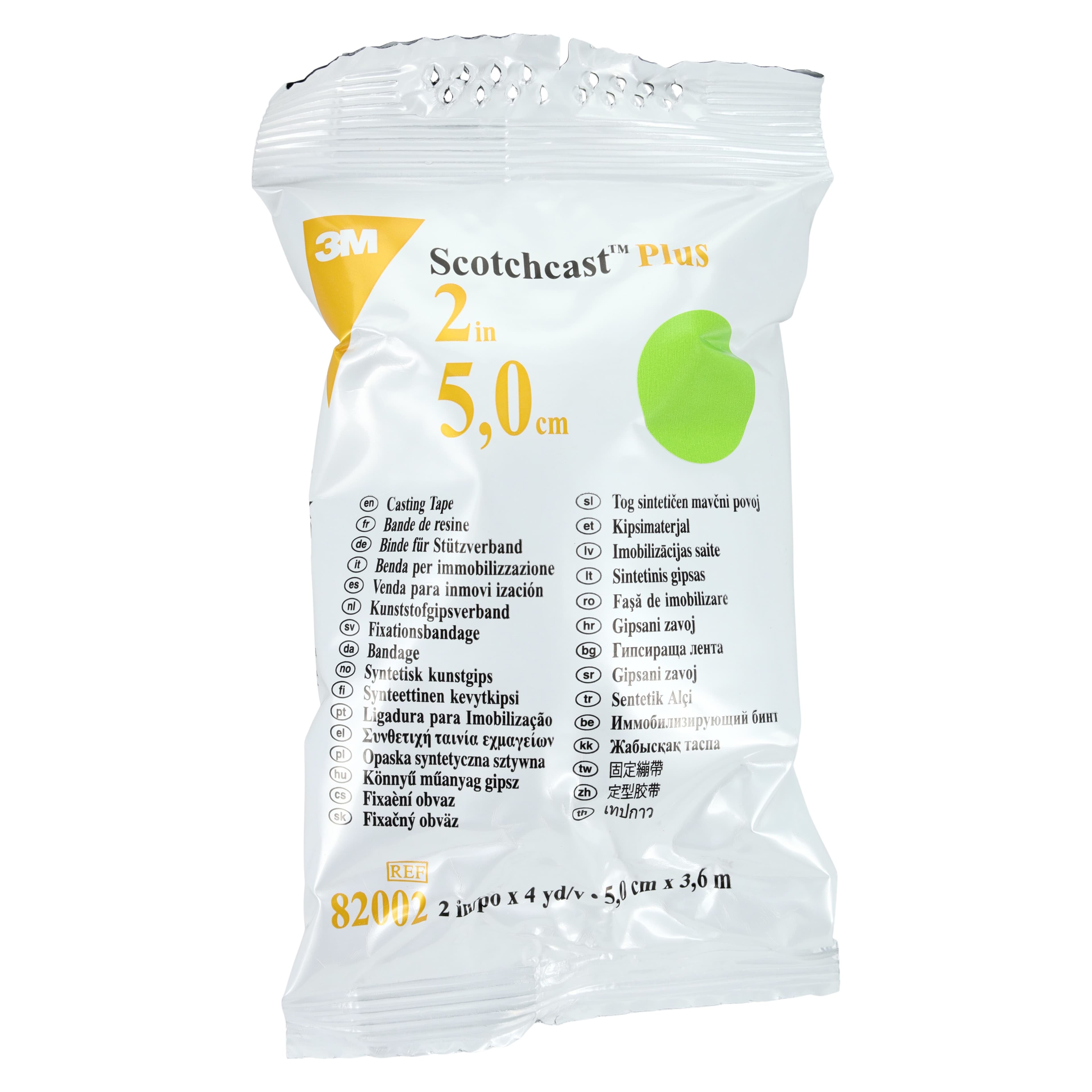 3M Scotchcast Plus Casting Tape, 2" x 4 yds, Bright Green, 10/Case, 82002V thumbnail 2
