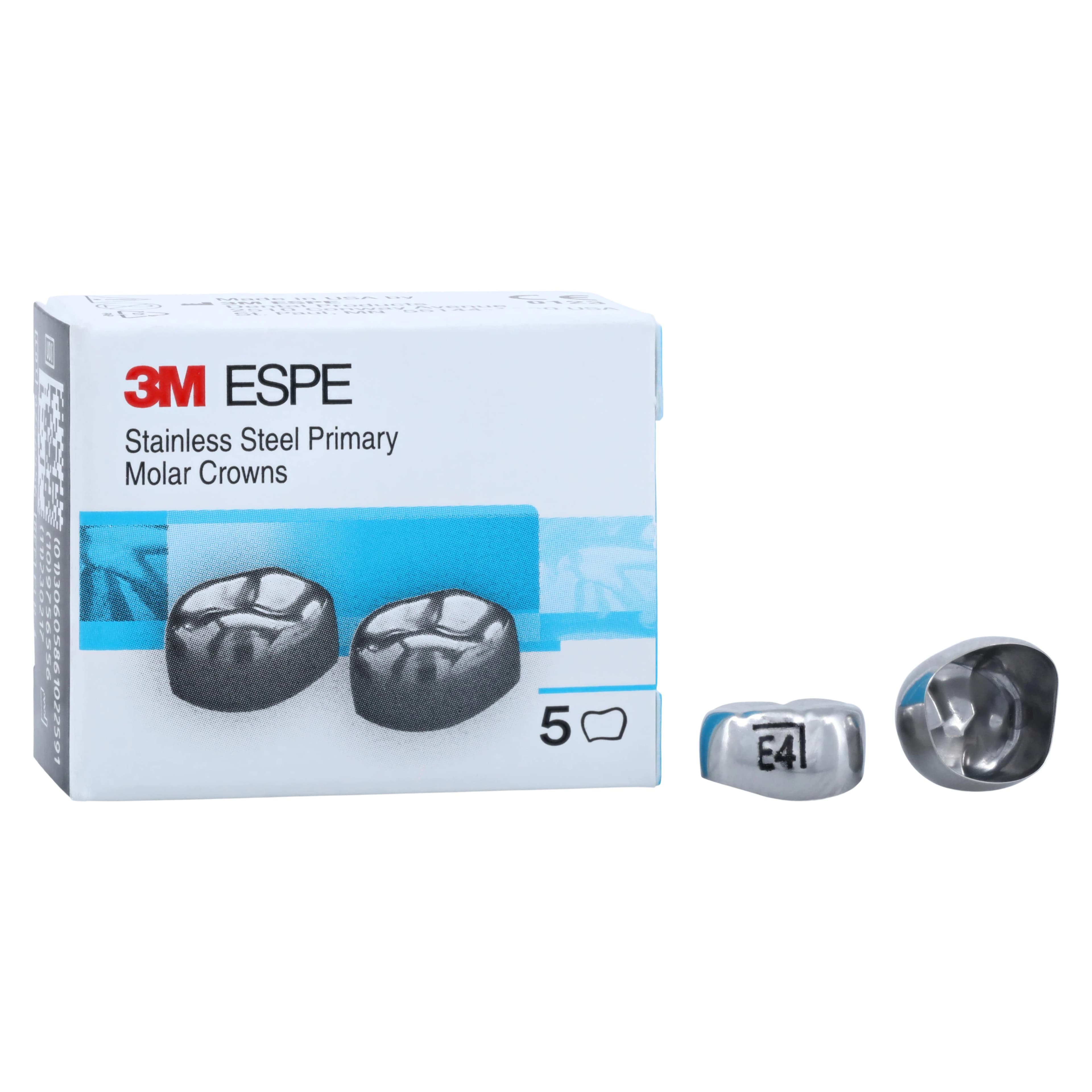 3M Preformed Temporary Crowns, Size ELR4, 2nd Primary Lower Right Molar, Pedo, 5/Box thumbnail 2