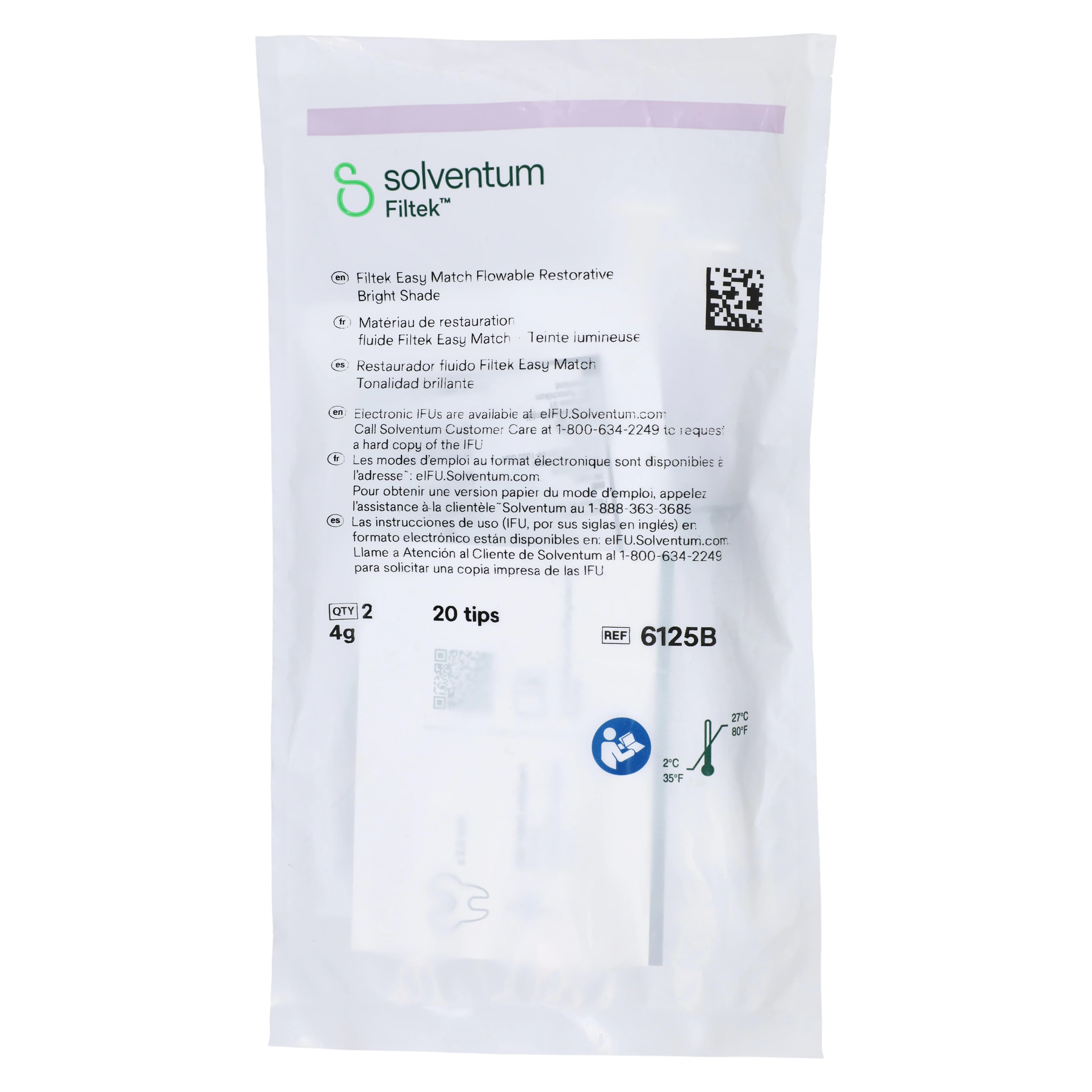 Solventum Filtek Easy Match Flowable Restorative, Bright, 2 g Syringe, 2/Pkg, 6125B thumbnail 9