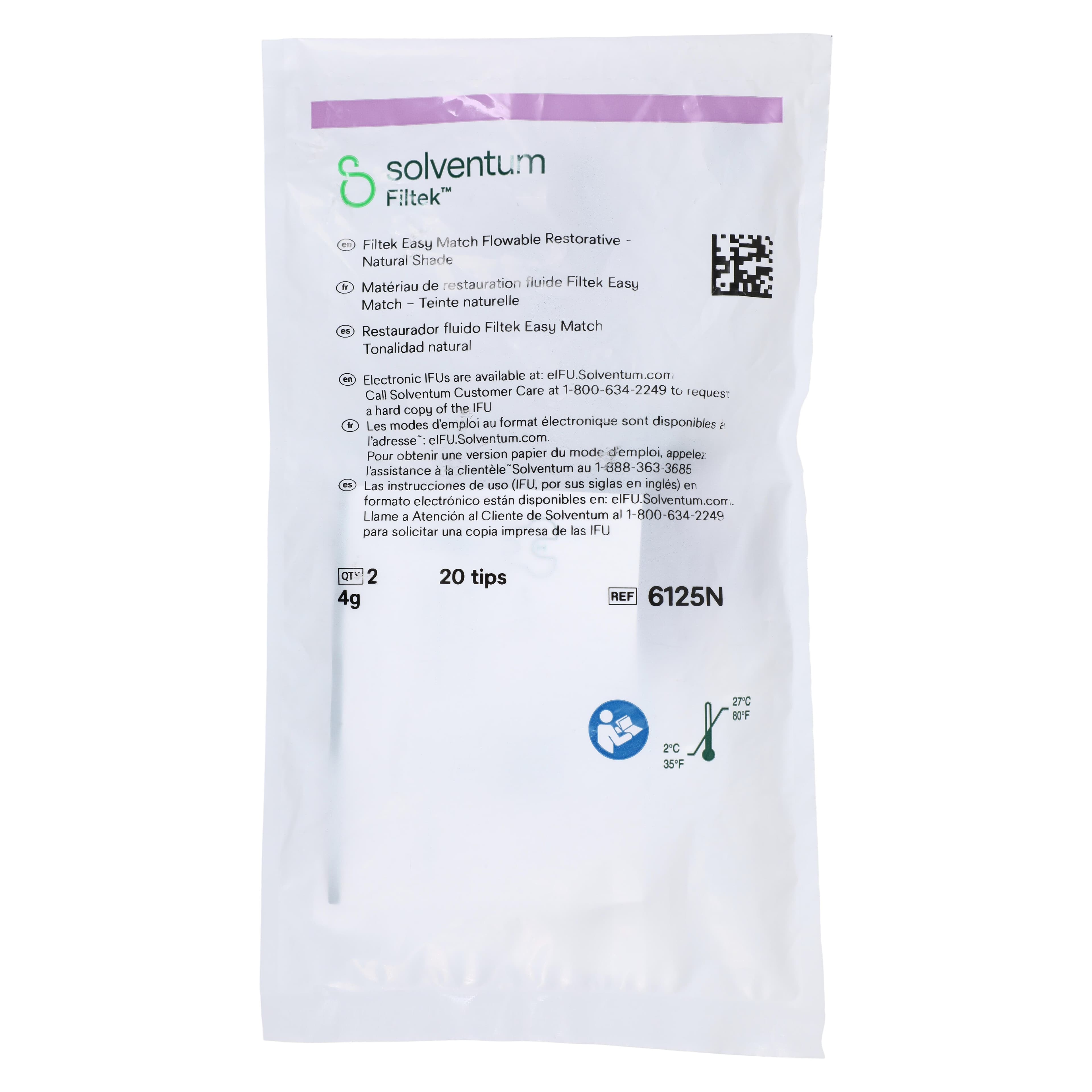 Solventum™ Filtek™ Easy Match Flowable Restorative, Natural Shade, 2g Syringe, 2/Pkg, 6125N thumbnail 9