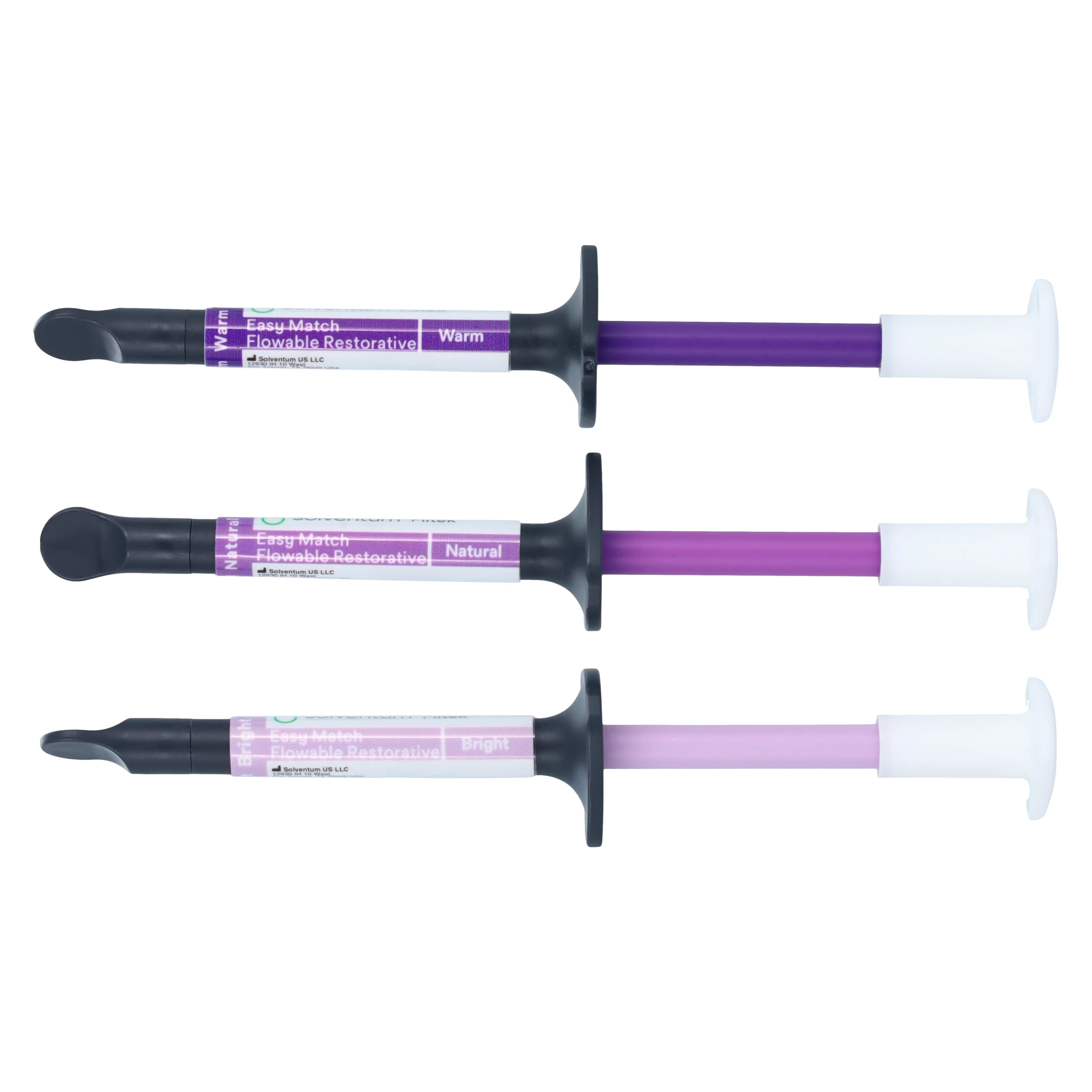 Solventum™ Filtek™ Easy Match Flowable Restorative Syringe Intro Kit, 3 x 2g Syringes (Bright, Natural, Warm), #6125K thumbnail 4