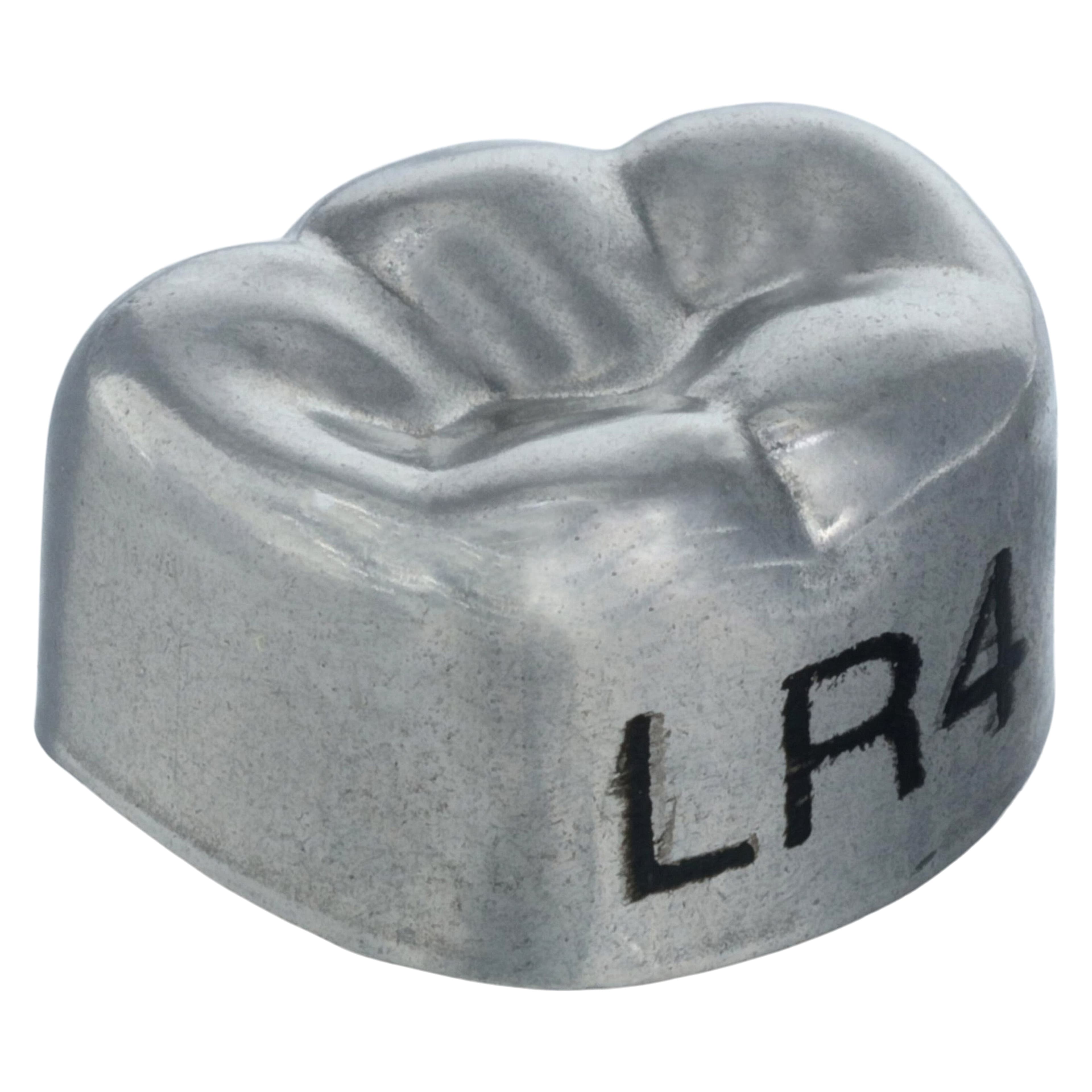 3M Unitek Stainless Steel Primary Molar Crowns, Lower Right Second Primary Molar, Size 4 (LR4), 5/Box, 900244 thumbnail 3