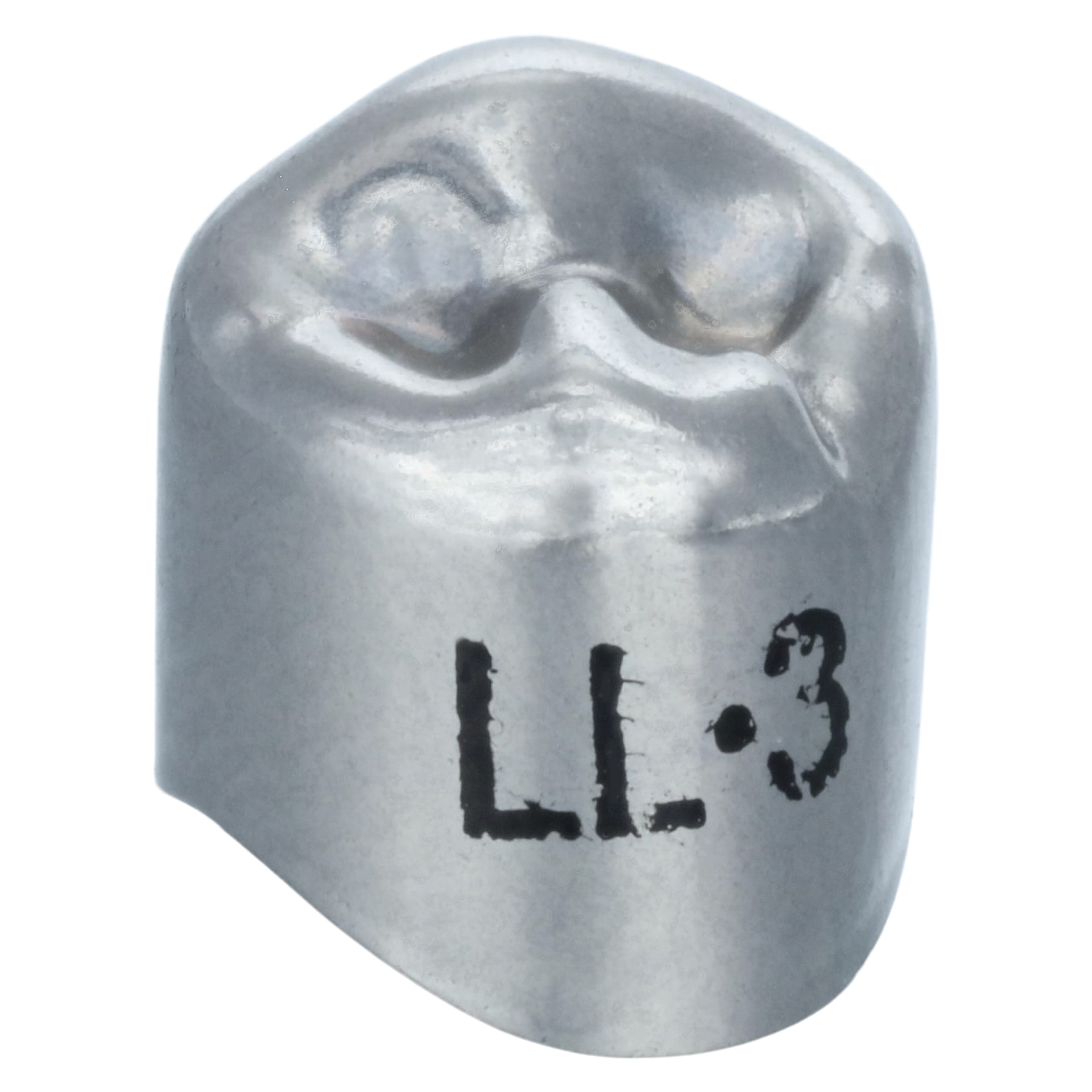 3M Unitek Stainless Steel Permanent Bicuspid Crowns, Lower Left First Bicuspid, Size 3 (3LL), 5/Box, 900533 thumbnail 3