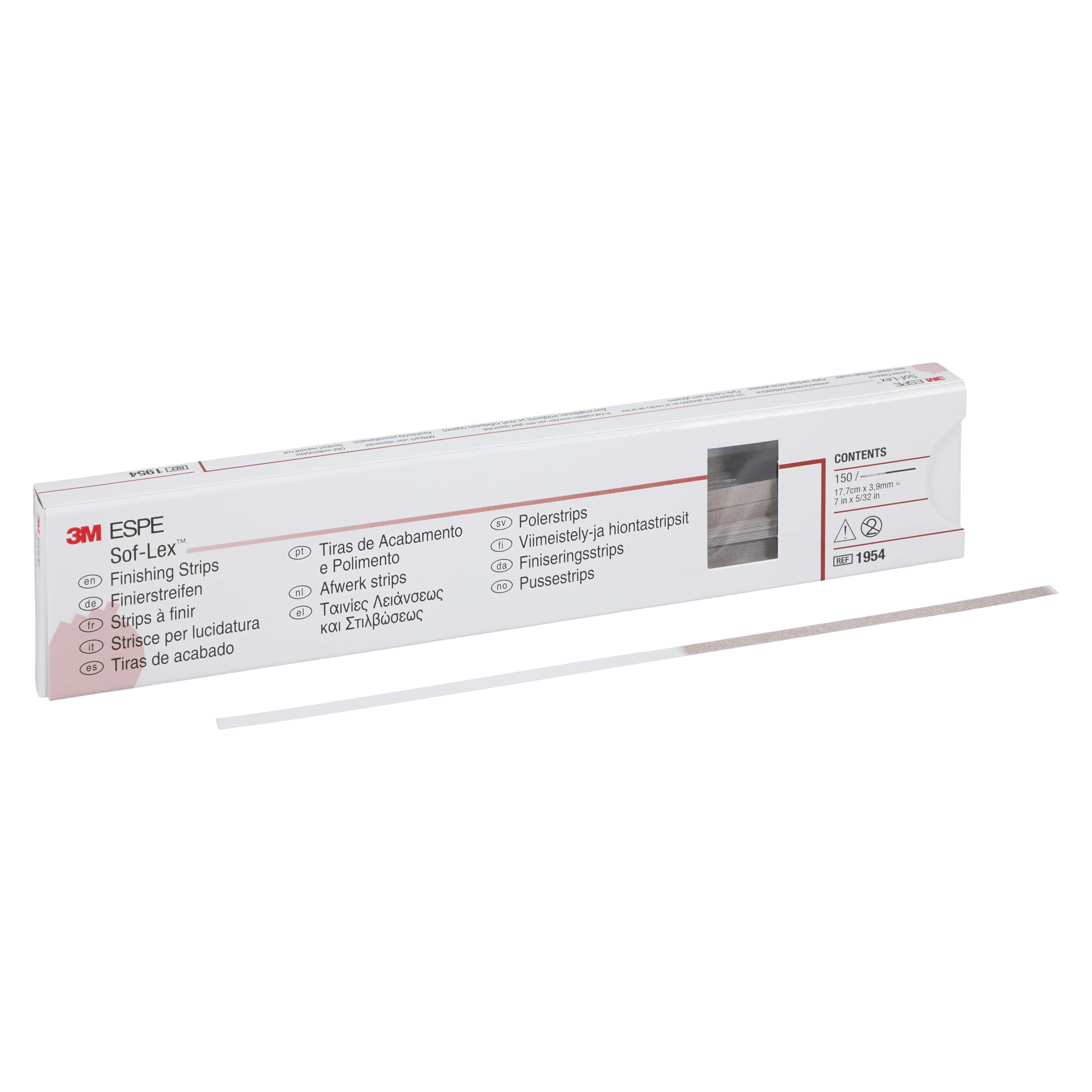 3M Sof-Lex Finishing & Polishing Strips, Coarse/Medium, 7" x 5/32", 150/Pk, 1954 thumbnail 2