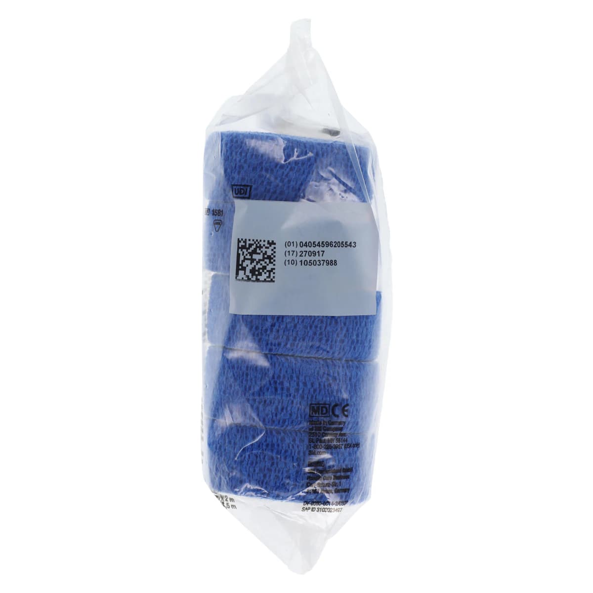 3M Coban Self-Adherent Wrap, 1" x 5 yds, Blue, Non-Sterile, Latex-Free, 30/Box, 1581B thumbnail 4