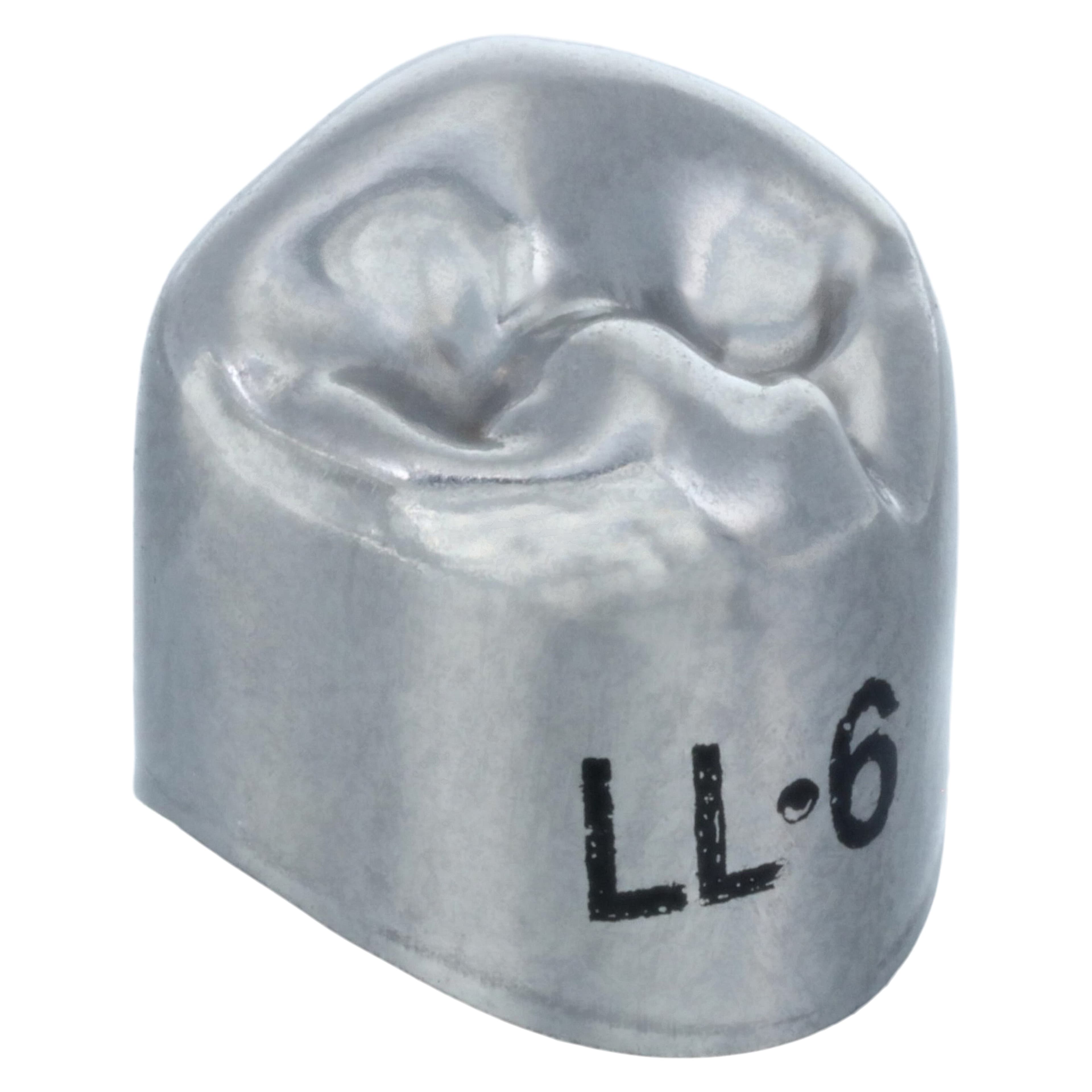 3M Unitek Stainless Steel Permanent Bicuspid Crown, Lower Left First Bicuspid, Size 6 (6LL), 5/Box, 900536 thumbnail 3