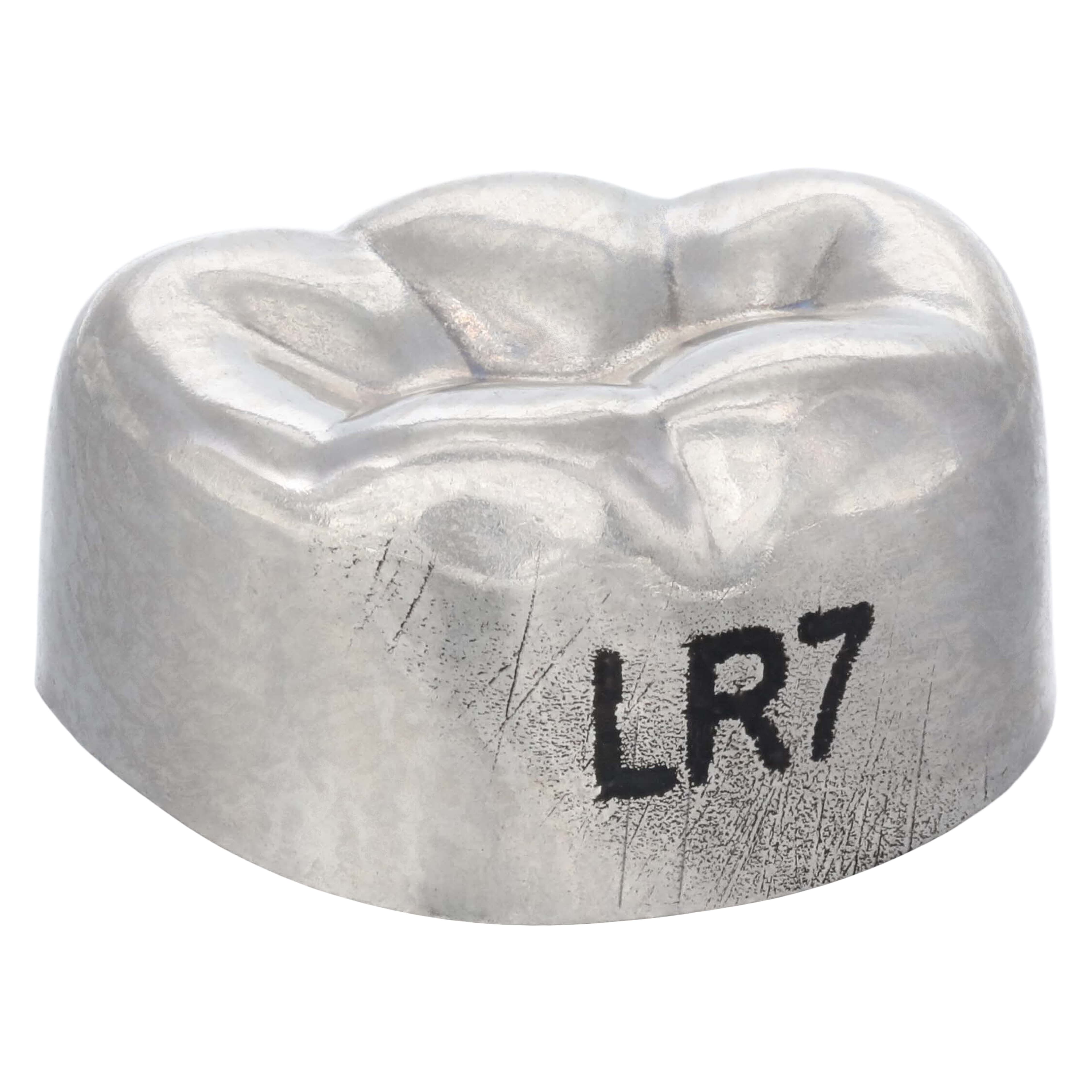 3M Unitek Stainless Steel Primary Molar Crown, Lower Right Second Primary Molar, Size 7 (LR7), 5/Box, 900247 thumbnail 3