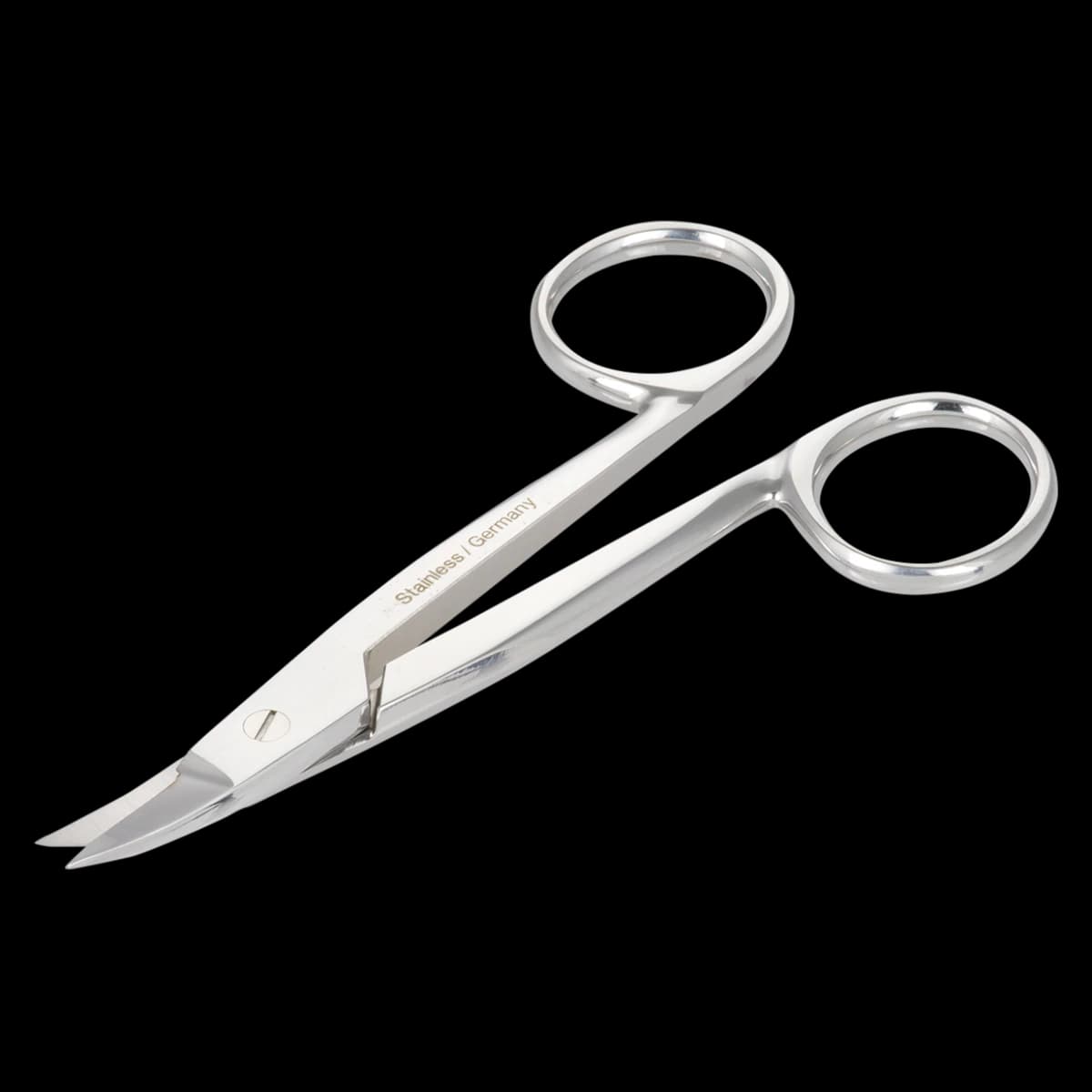 3M (Solventum) Deluxe Curved Crown Scissors, Smooth Blade, Stainless Steel, 1/Pk, 801202 - Crown Scissors, Deluxe Curved, Smooth Blade, 1/Pk - Image 1
