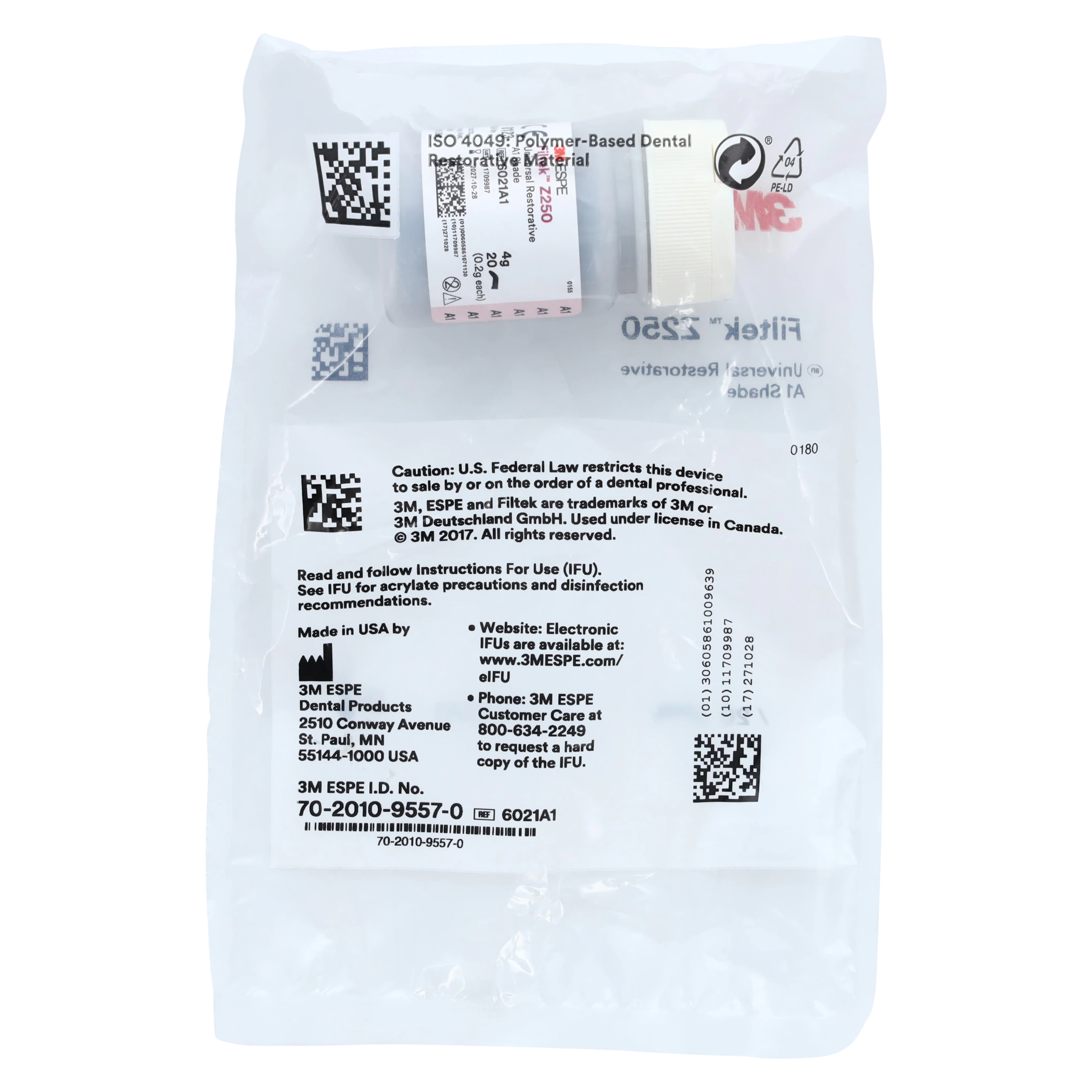 3M Filtek Z250 Universal Restorative Capsule Refill, Shade A1, 0.2 g, 20/Box, 6021A1 thumbnail 6