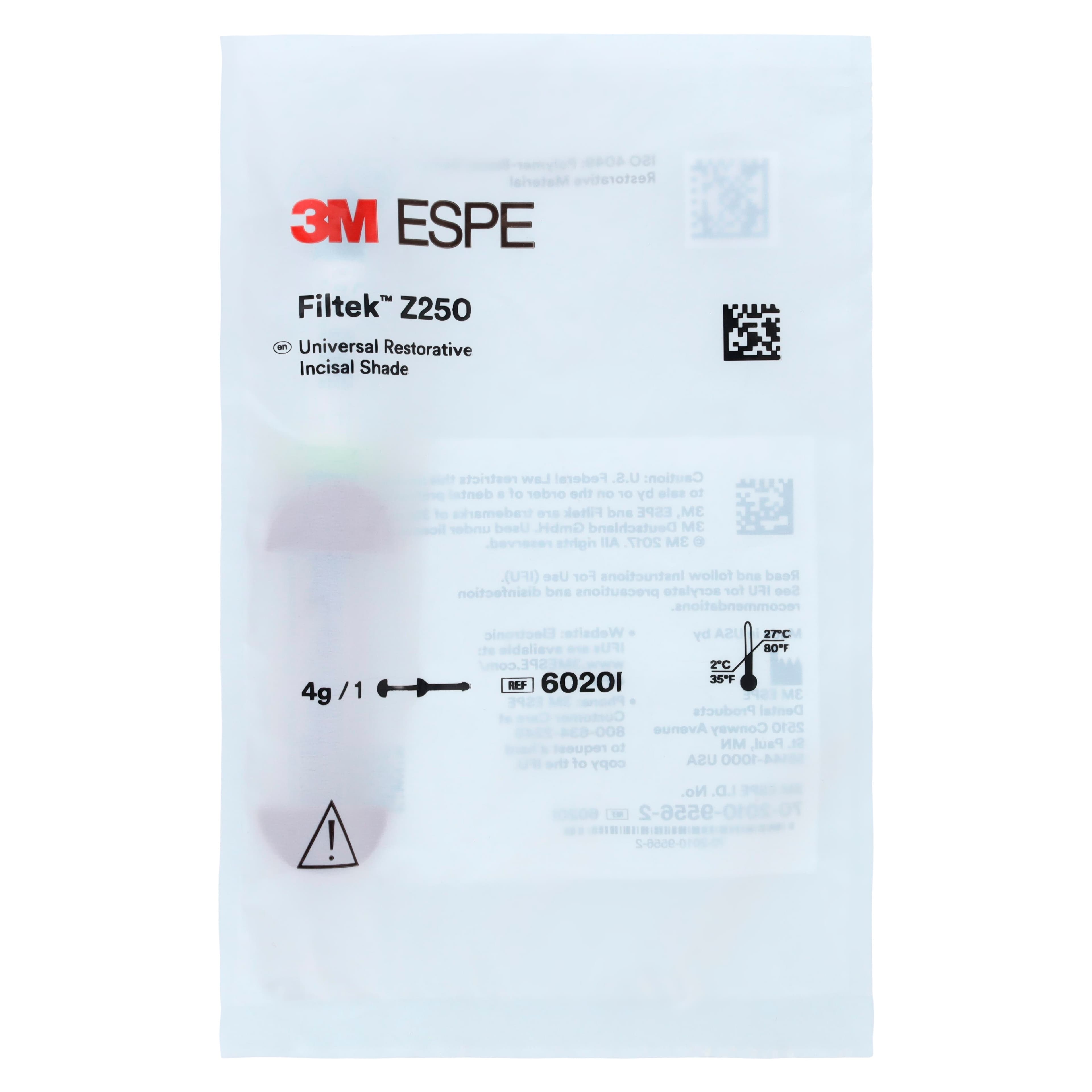 3M Filtek Z250 Universal Restorative, Incisal Shade, 4g Syringe Refill, 6020I thumbnail 3