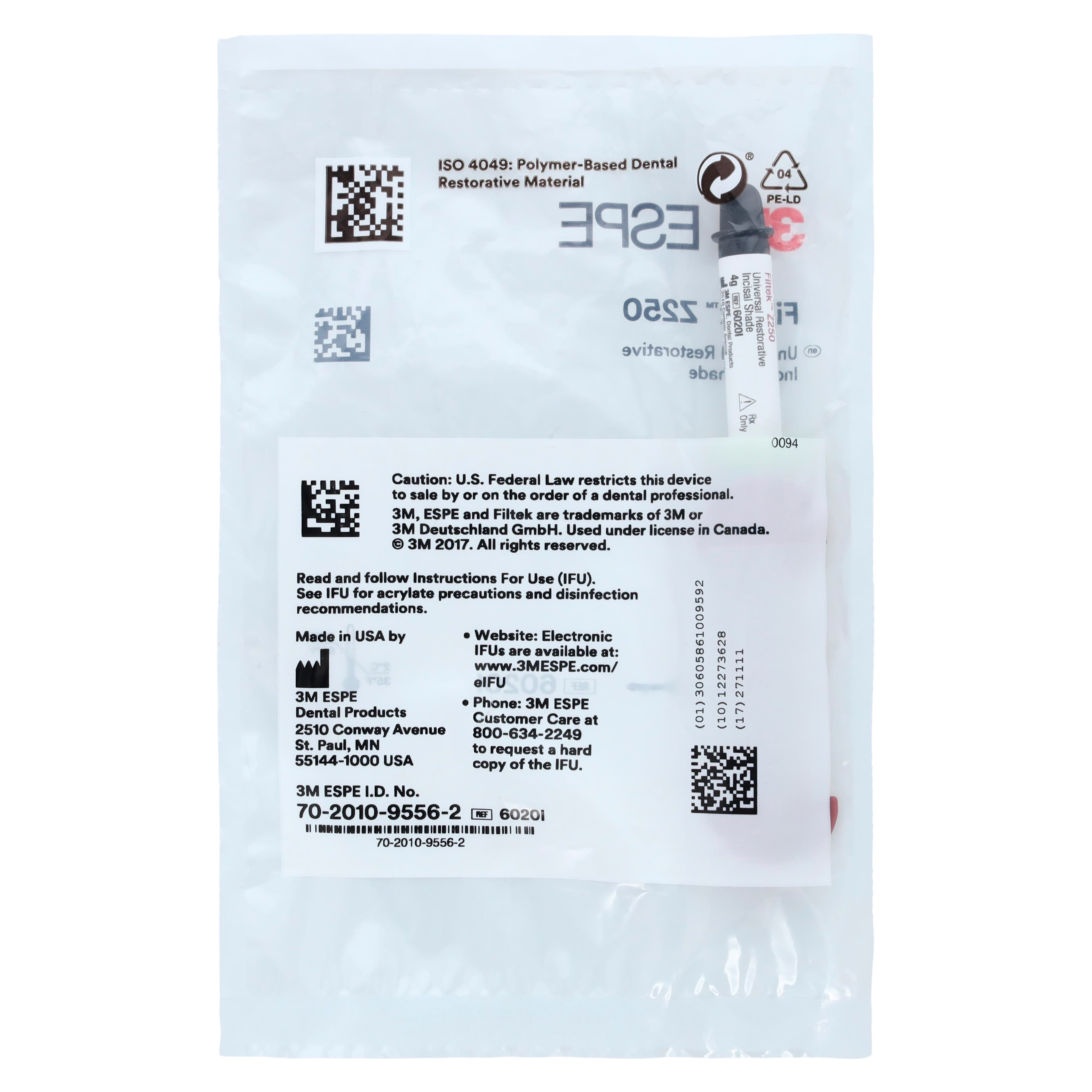 3M Filtek Z250 Universal Restorative, Incisal Shade, 4g Syringe Refill, 6020I thumbnail 4