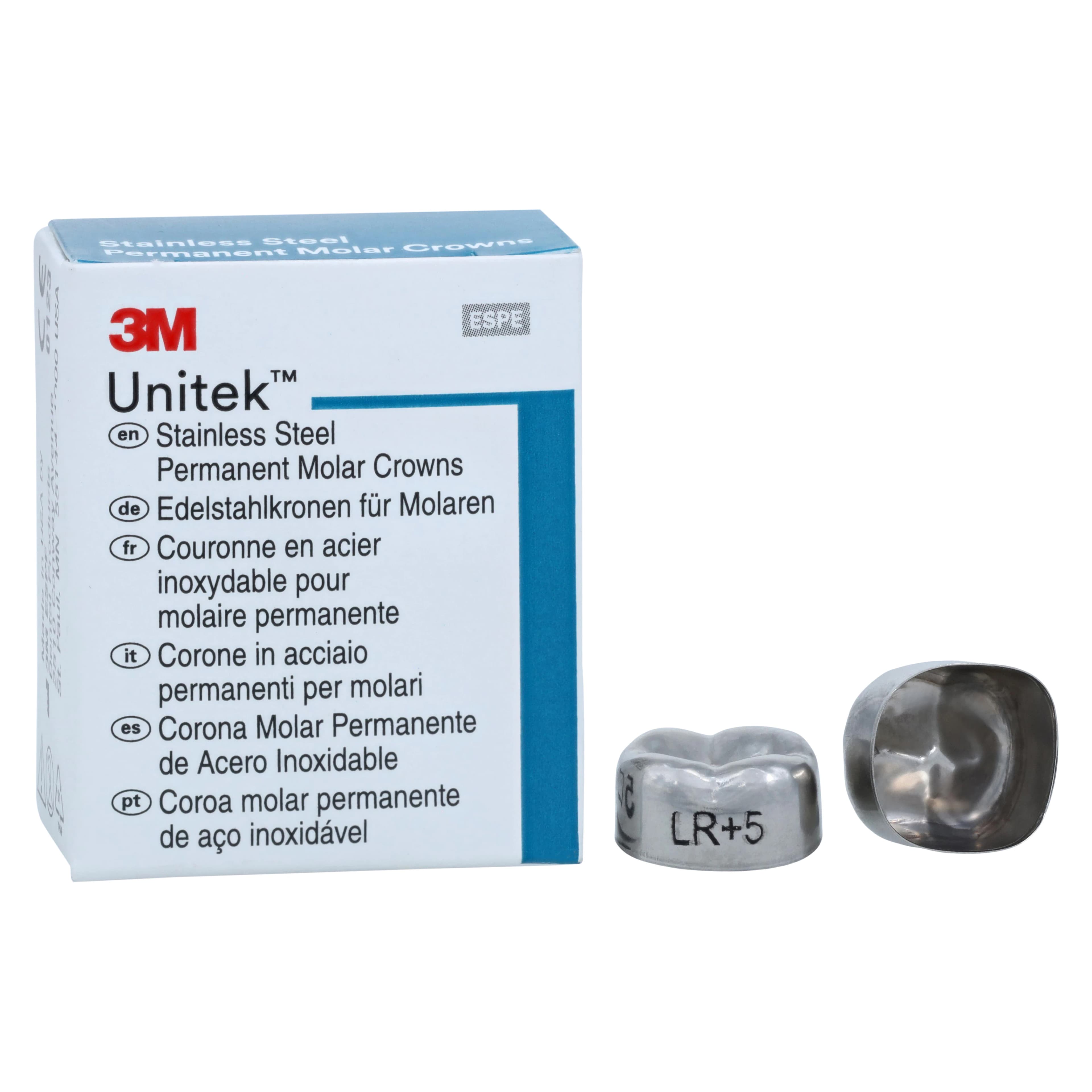 3M Unitek Permanent Stainless Steel Crowns, Lower Right Second Permanent Molar, Size 5 (5LR), 5/Box, 900445 thumbnail 2