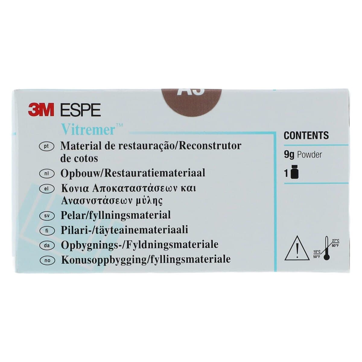 3M Vitremer Core Buildup/Restorative Powder Refill & Spoon, Shade A3, 9 g, 3303A3 thumbnail 10